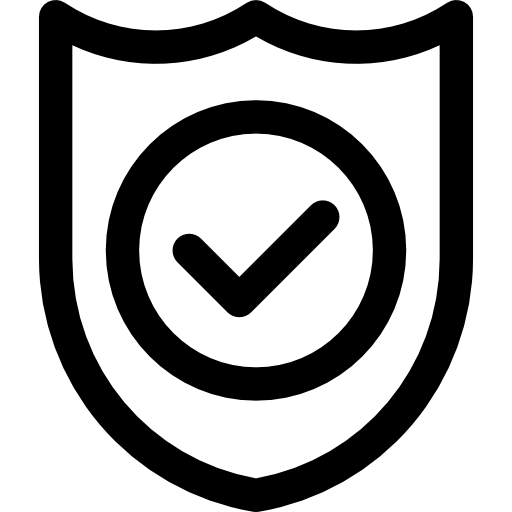 Icon of a shield with a checkmark