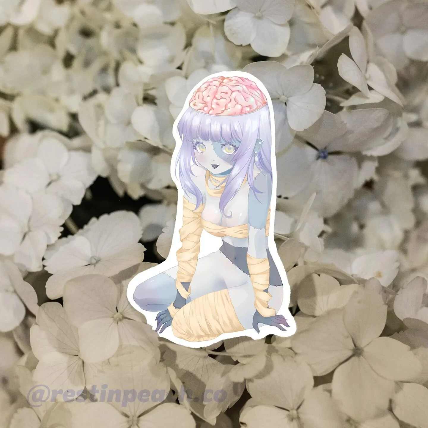 Ever read #sankarea ? Here is a cute lil sticker depicting your zombie waifu
Get it at Sakuracon this year @culturefestivalproductions booth 😊
.
.
.
.
#restinpeach.co #restinpeach #animegirl #kawaii #stickers #digitalart #zombiegirl #illustration #i