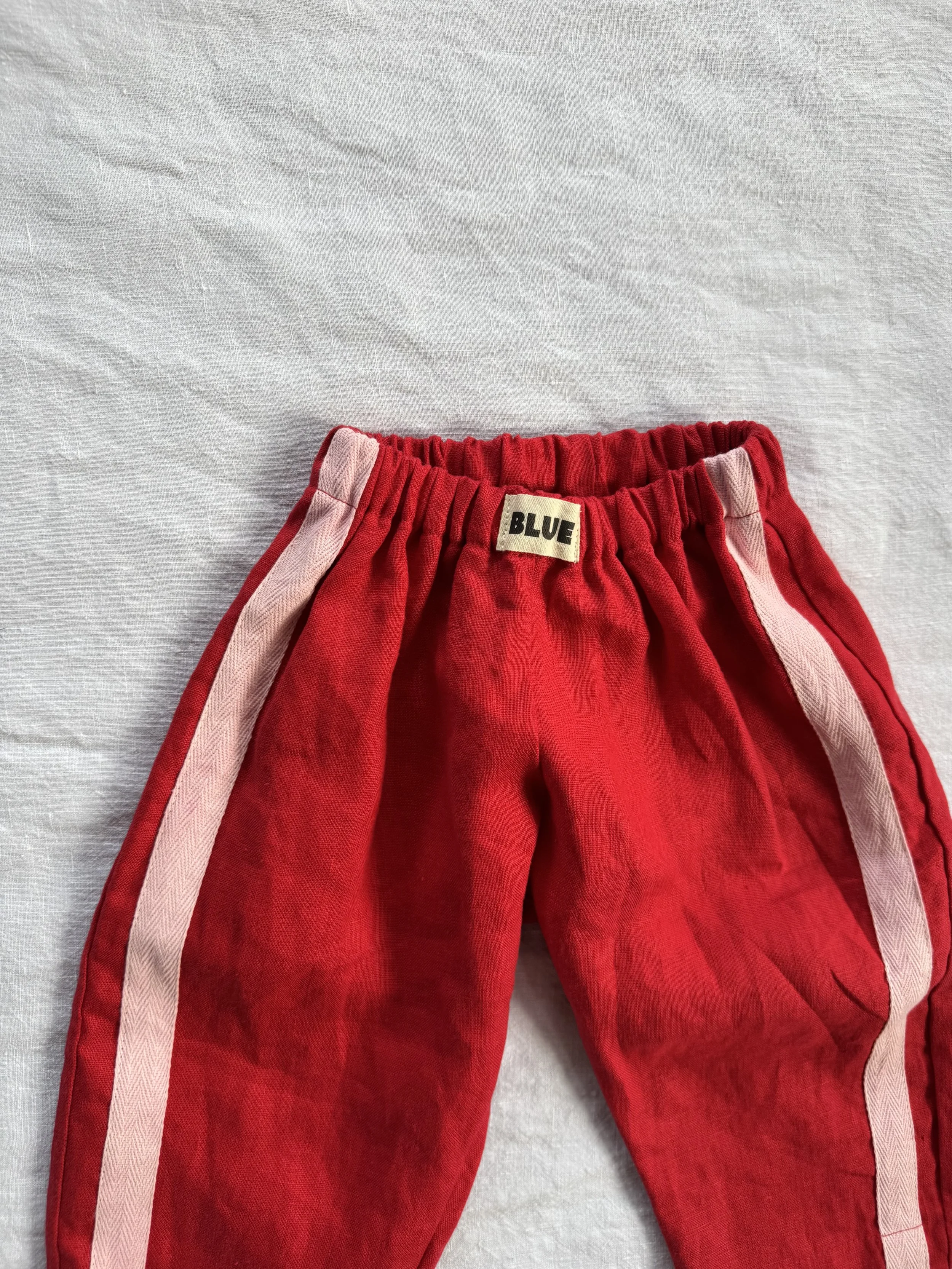 LUCKY PANT - red/pink 6-12m