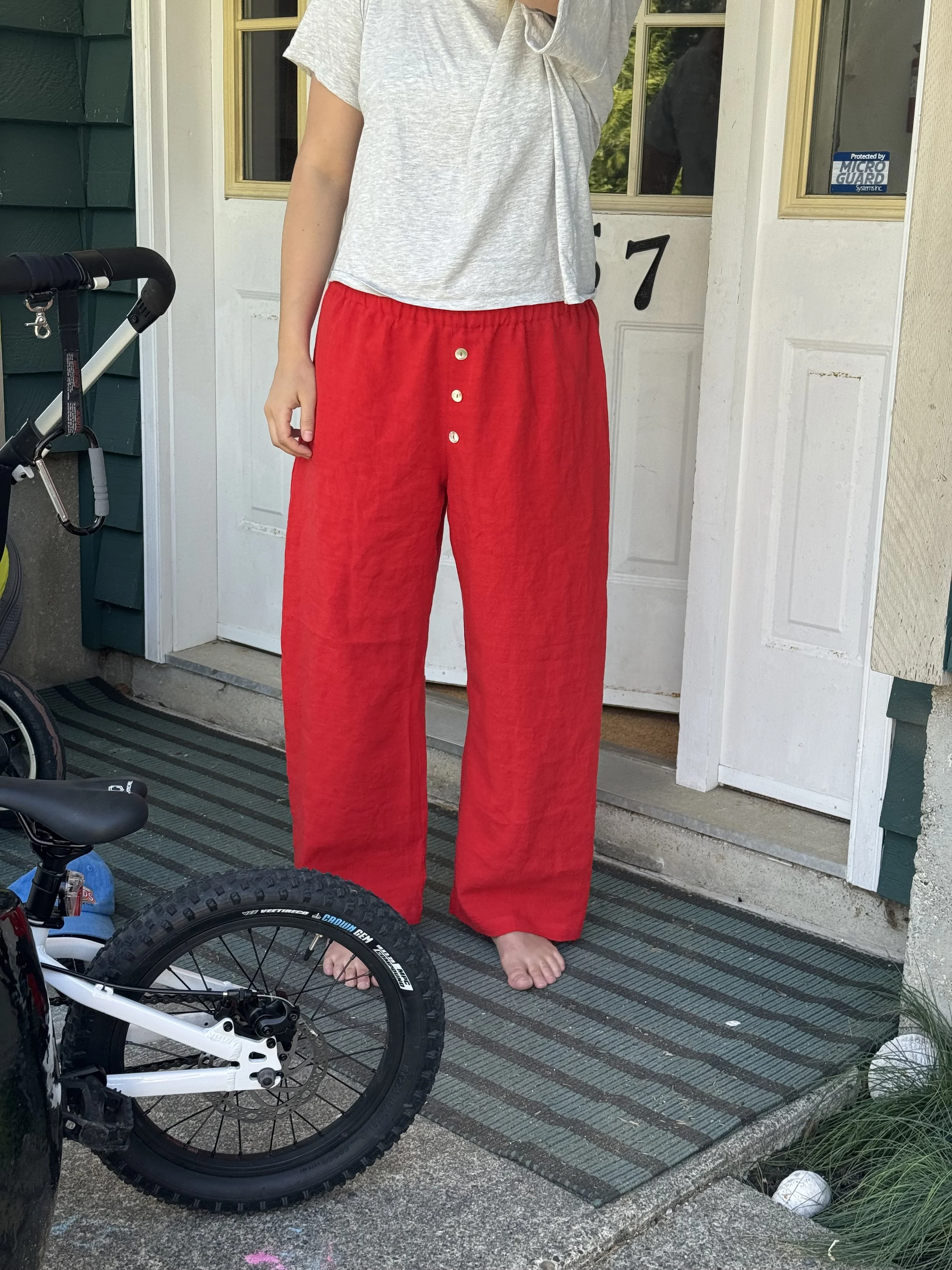 BUTTON PANT / LINEN / SILK