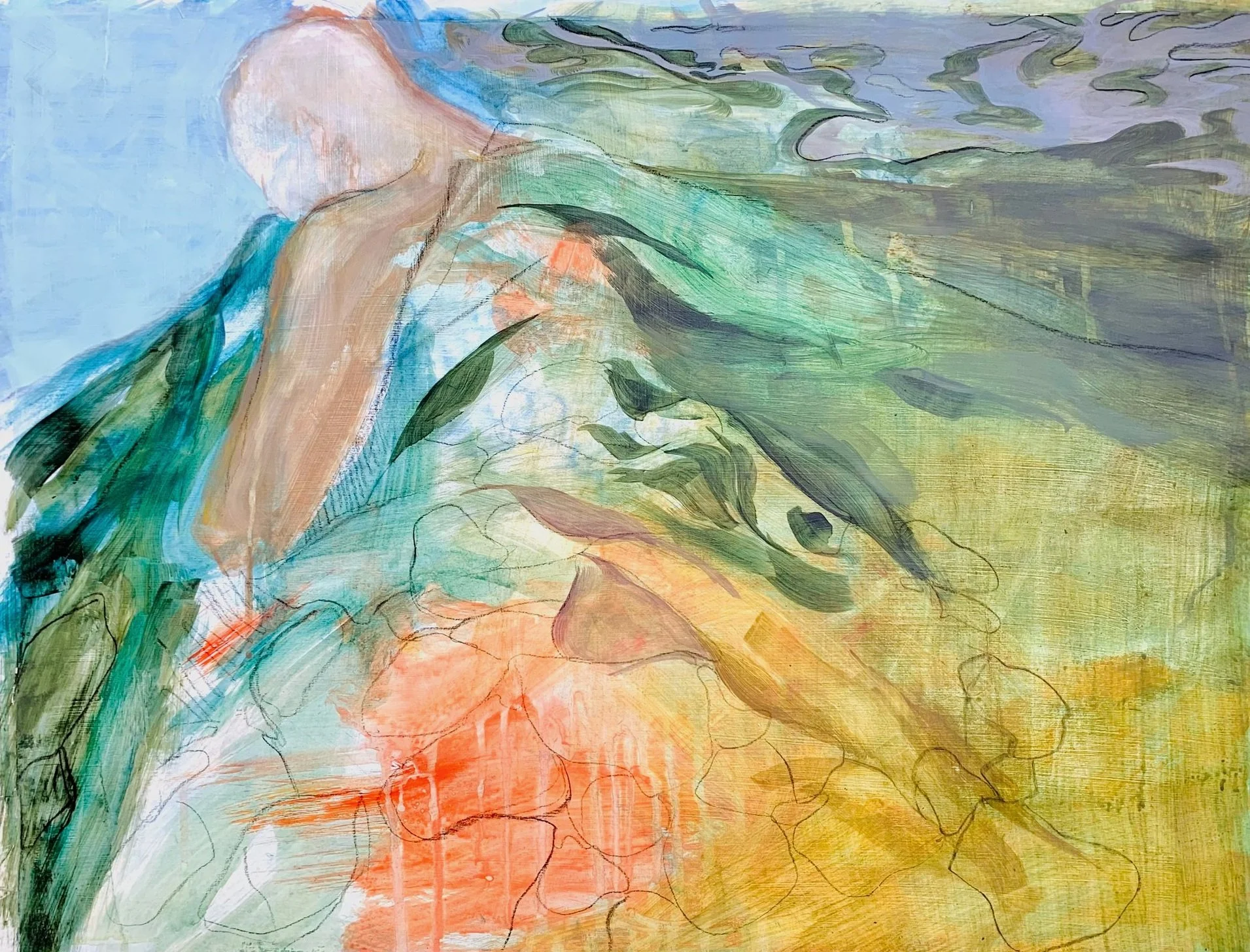 My Blanket - 2022
Acrylic on Paper, 16x20in