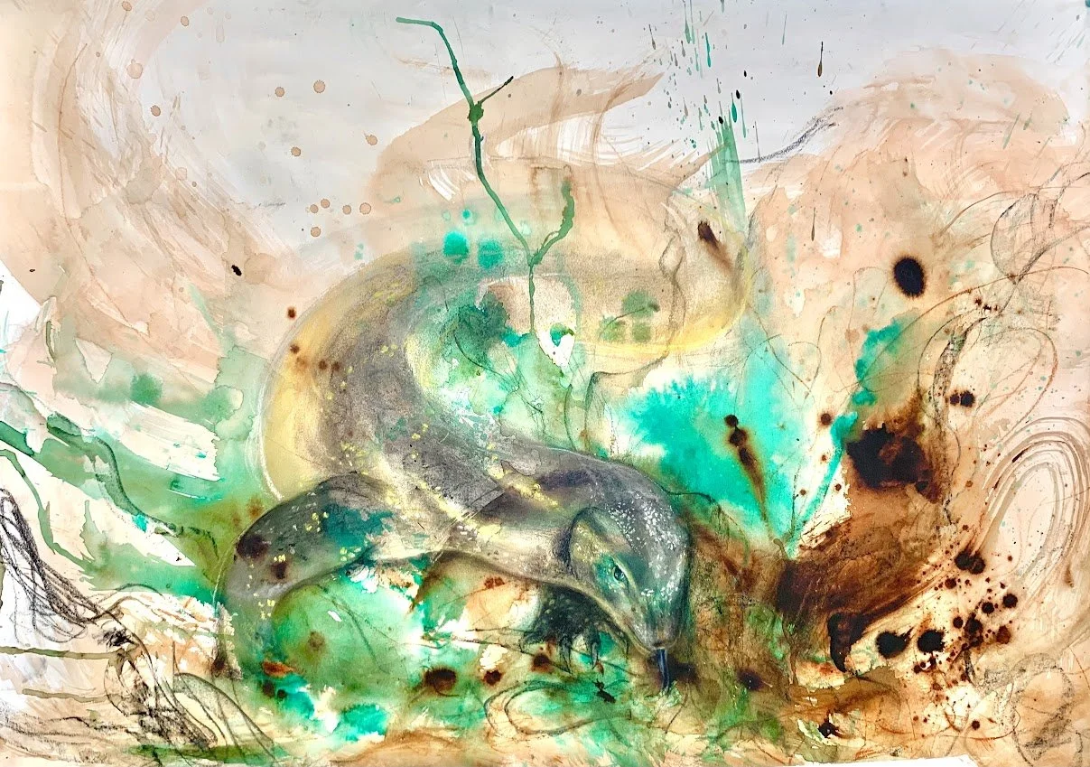 Ink Environment #3 - 2022
Acrylic Ink and Charcoal on Paper, 18x24in