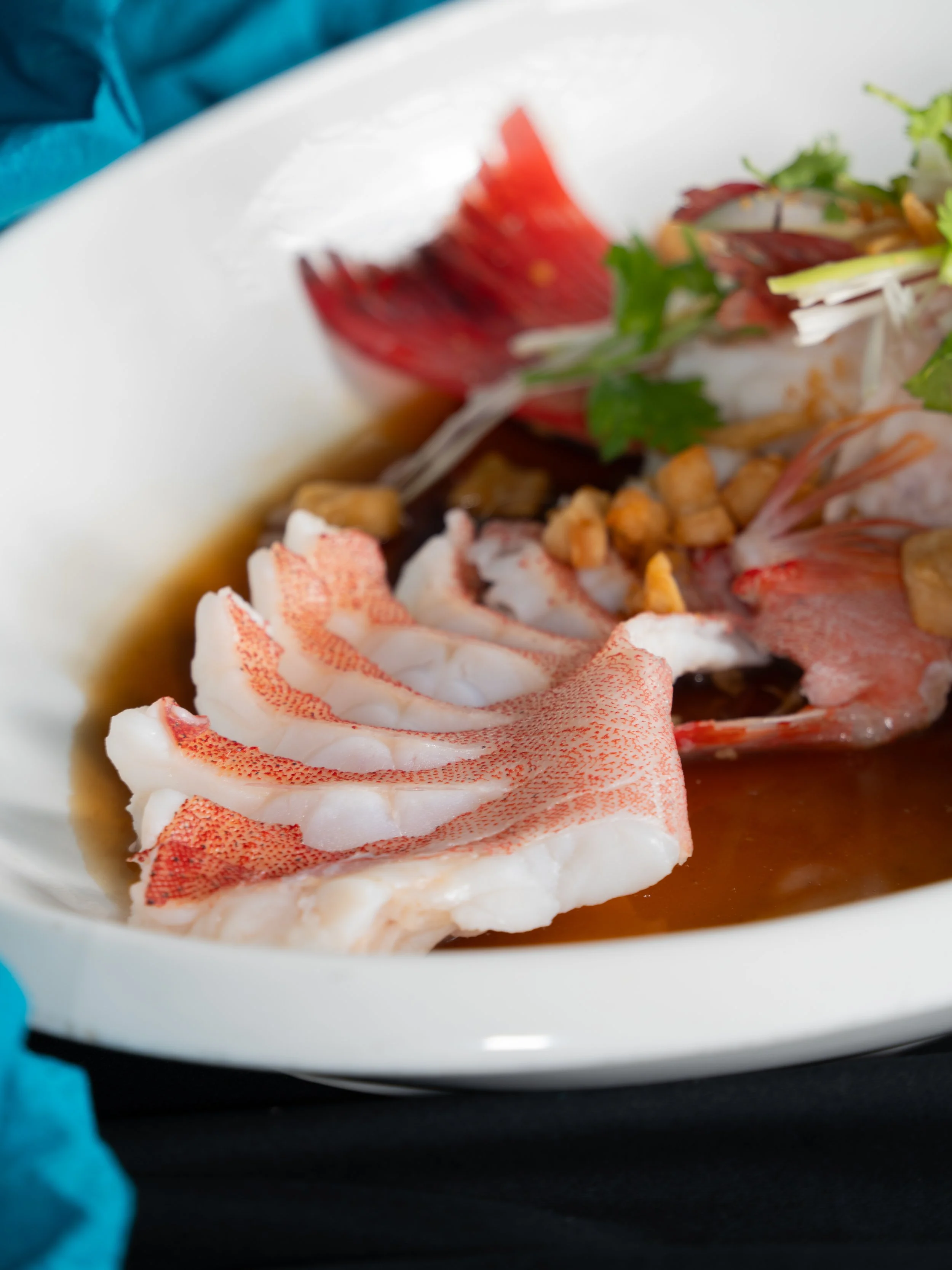 steamed fish at orchid live seafood kelulut