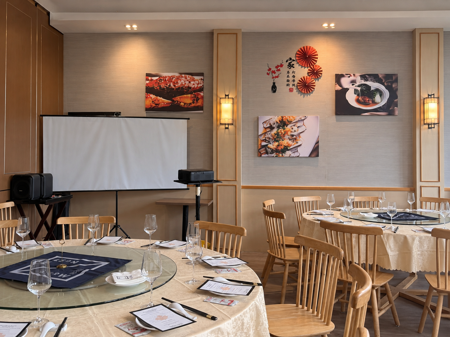 Orchid live seafood function rooms with round tables