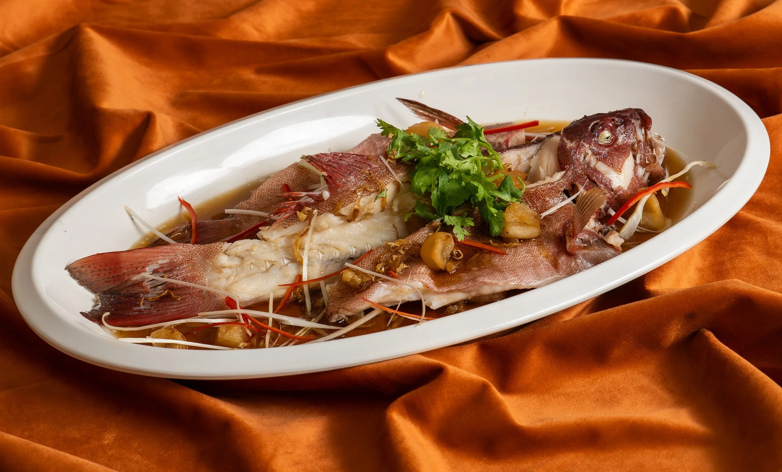 Steamed Sabah Wild Trout in soya sauce