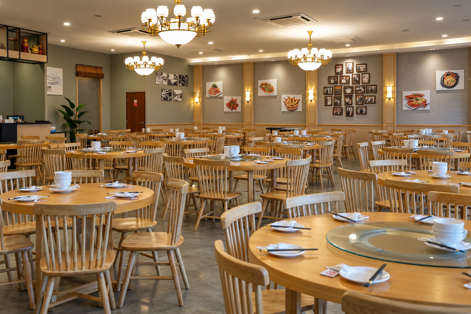Big dining hall at orchid live seafood restaurant hometeamNS khatib yishun
