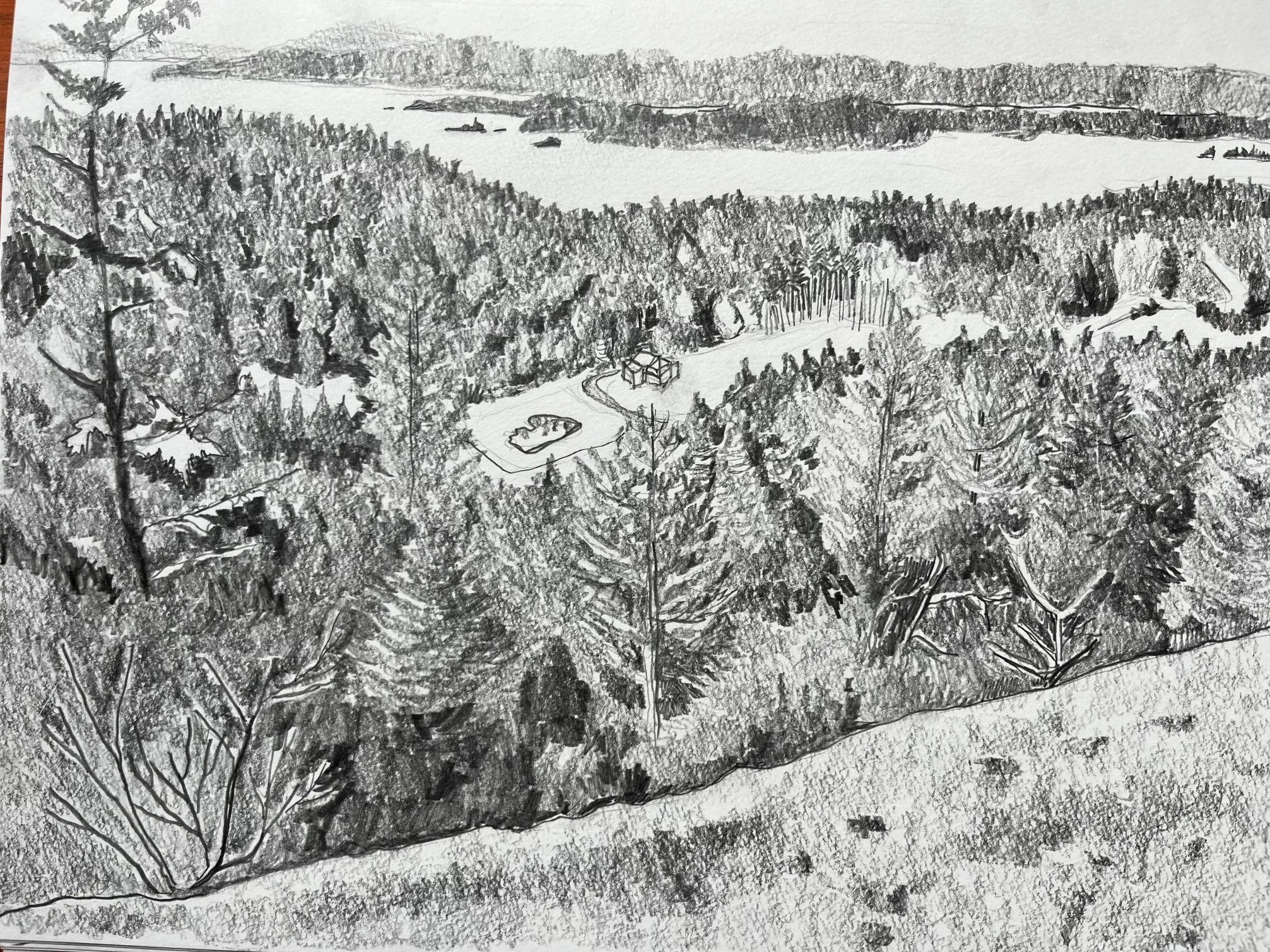 View of Prevost Island from Mount Parke