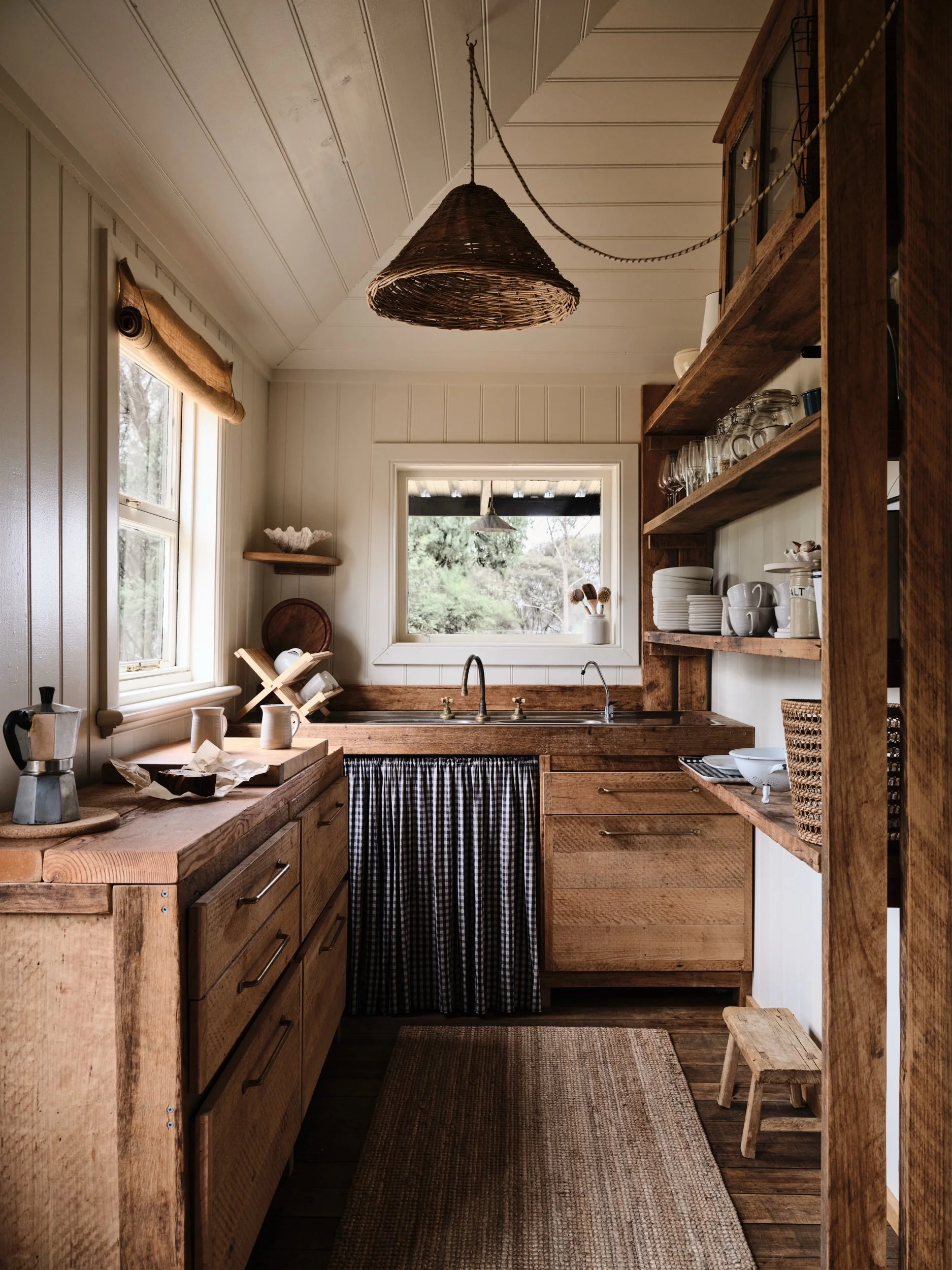 A stylist&rsquo;s century-old shack on Bruny Island, @fairweather.brunyisland is a remote refuge with a pared-back, Shaker-like simplicity that pays homage to the rawness and serenity of its coastal setting &ndash; and lucky for us, it&rsquo;s availa