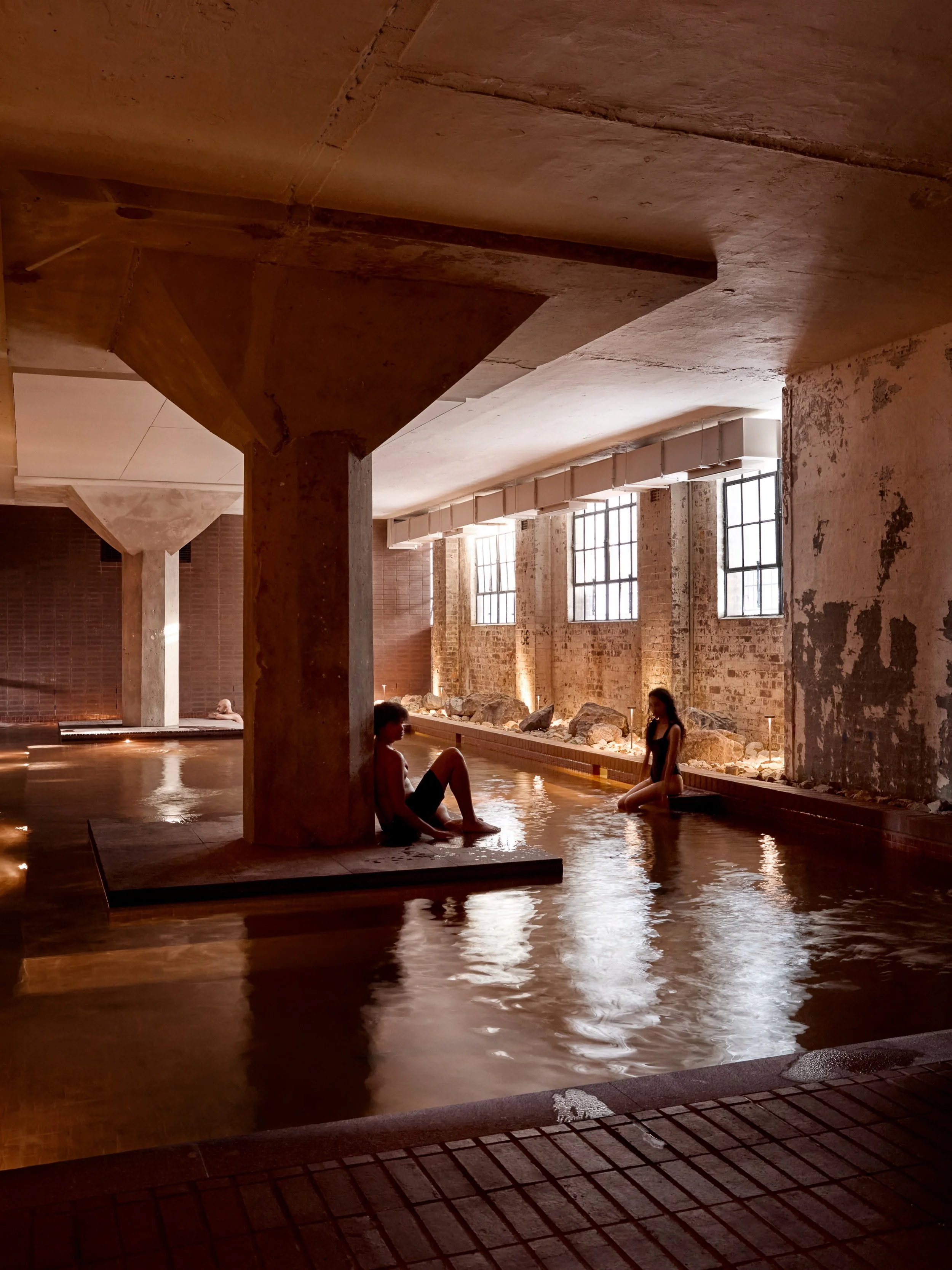 Four years in the making, @sos.senseofself Surry Hills was worth the wait. Designed for the senses by @ritzghougassian ,the grounding space is a portal to rest and connection, with pools and saunas to restore body and mind. 

See more through the lin