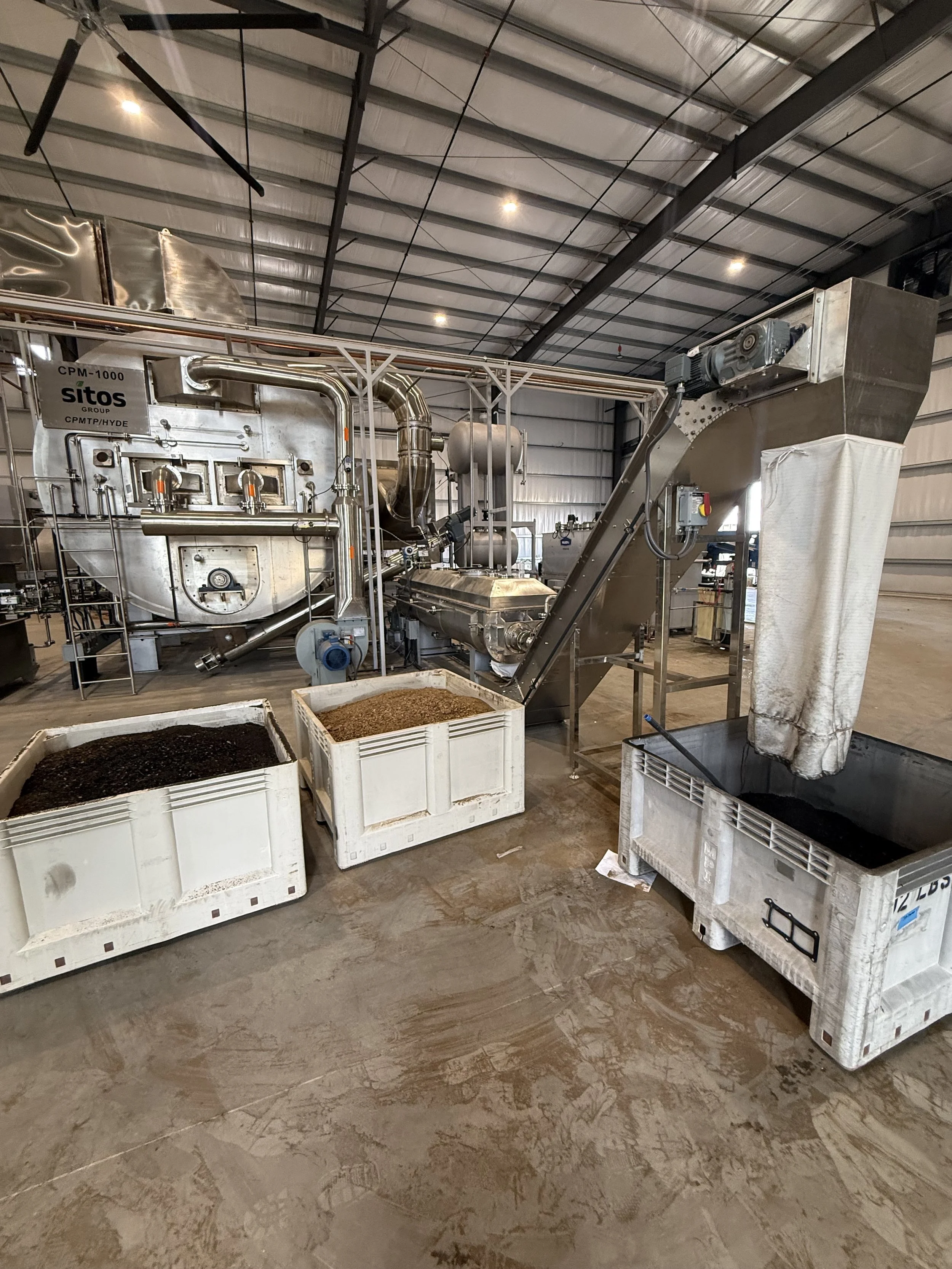 Biochar in agriculture being made through slow pyroysis
