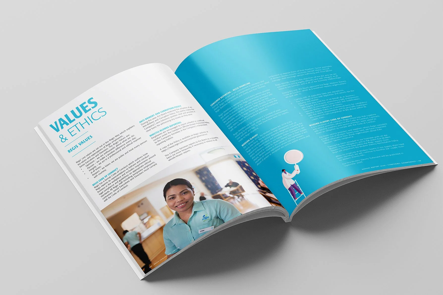 Red Crayon, Advertising Agency, Creative, Marketing Agency, Melbourne, Regis Ages Care, annual report, Design, Copywriting, Collateral