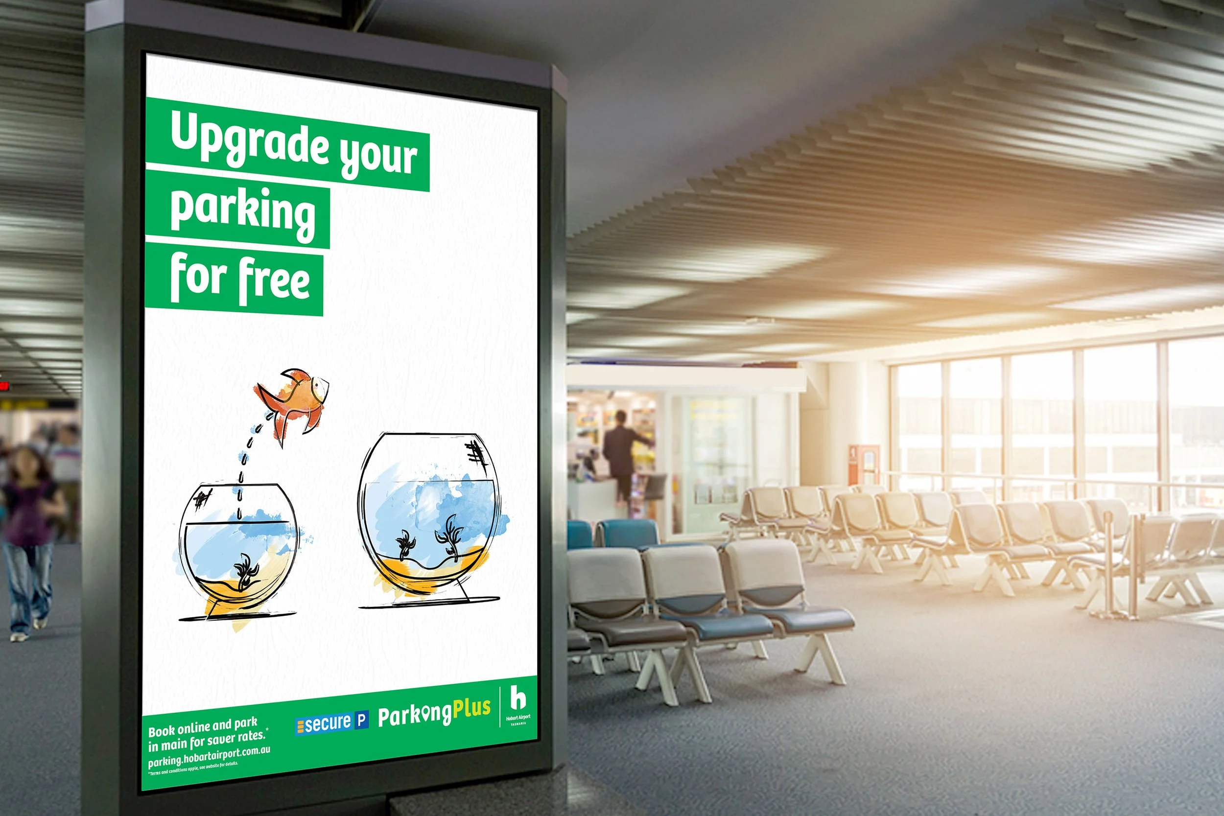Red Crayon, Advertising agency, Hobart International Airport, PARKINGPLUS STRATEGY, POSITIONING & CAMPAIGNING, Brand Strategy, Branding, Campaign Creative, Content Creation, Media Planning & Buying
