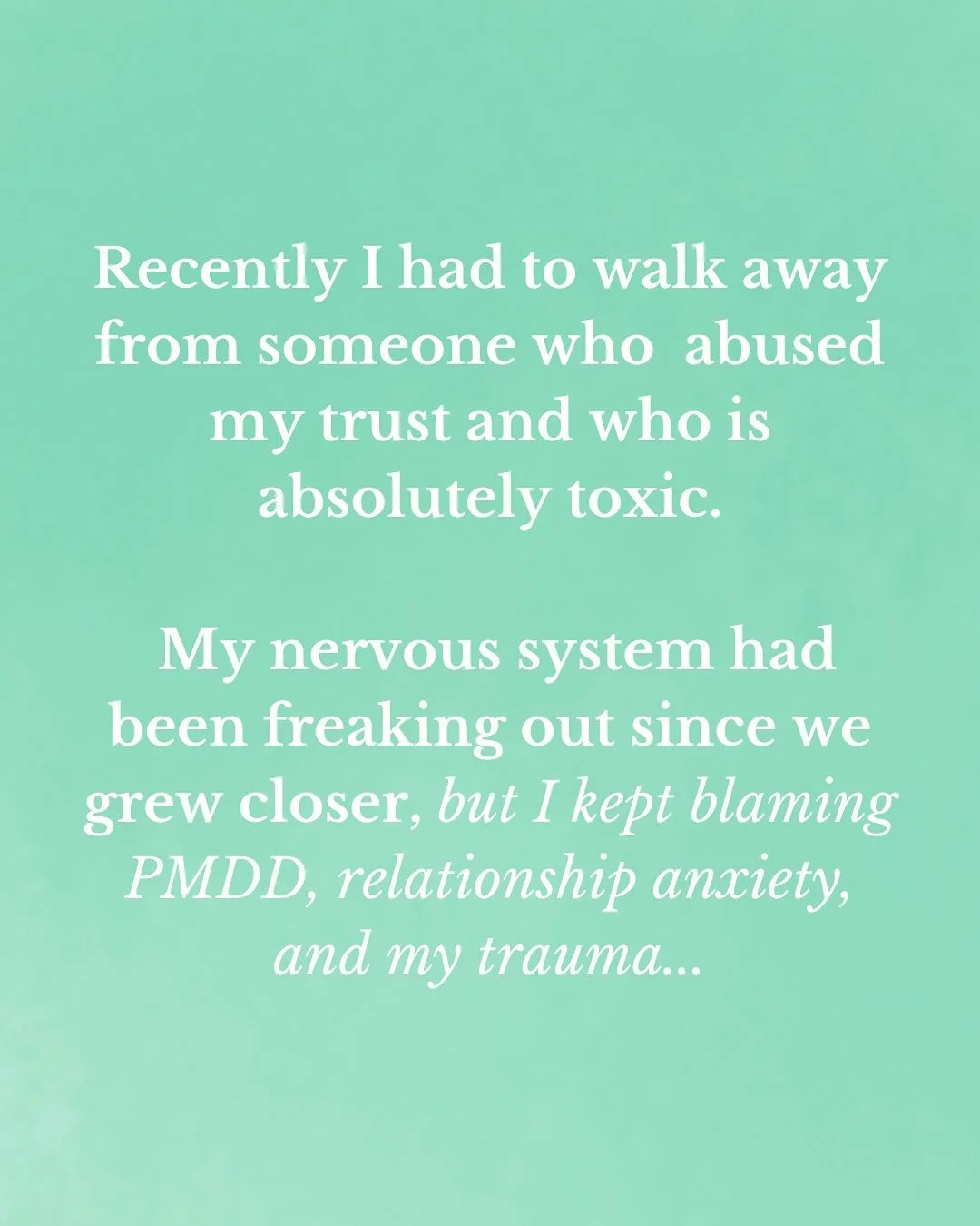 🫠I could feel it coming 

I thought it was just anxiety, just doubt, just trauma

But it was my intuition and nervous system saying RUN YOU&rsquo;RE IN DANGER ⚠️ 

Alchemising your Pain into Power is not about never falling off the horse - it&rsquo;