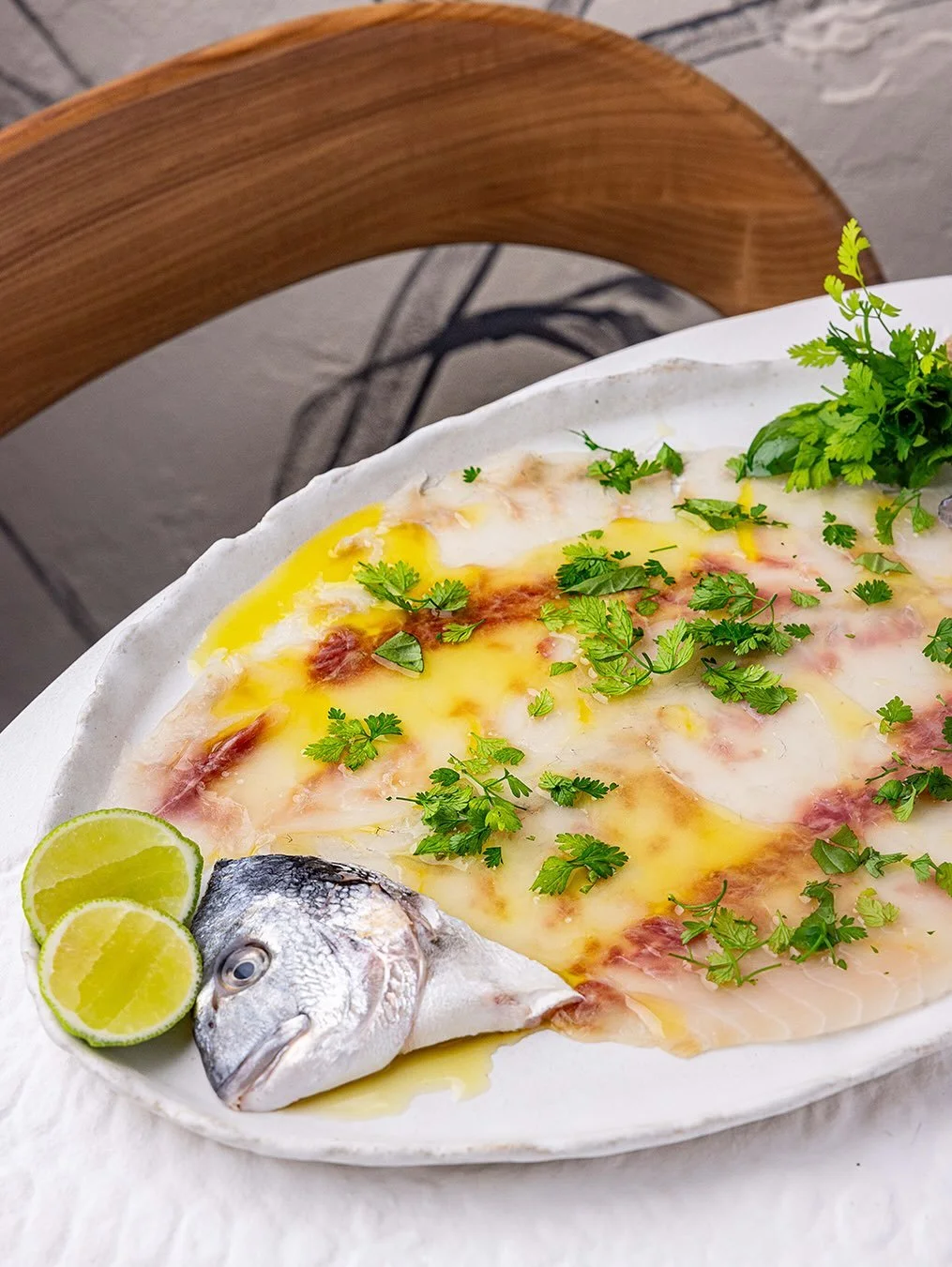 Our signature Sea Bream carpaccio - light, sophisticated, with a true Greek soul.

#miyarestaurant #miyadubai #greekcuisine #greekfood #greekrrstaurant #dubairestaurant #bluewaters
