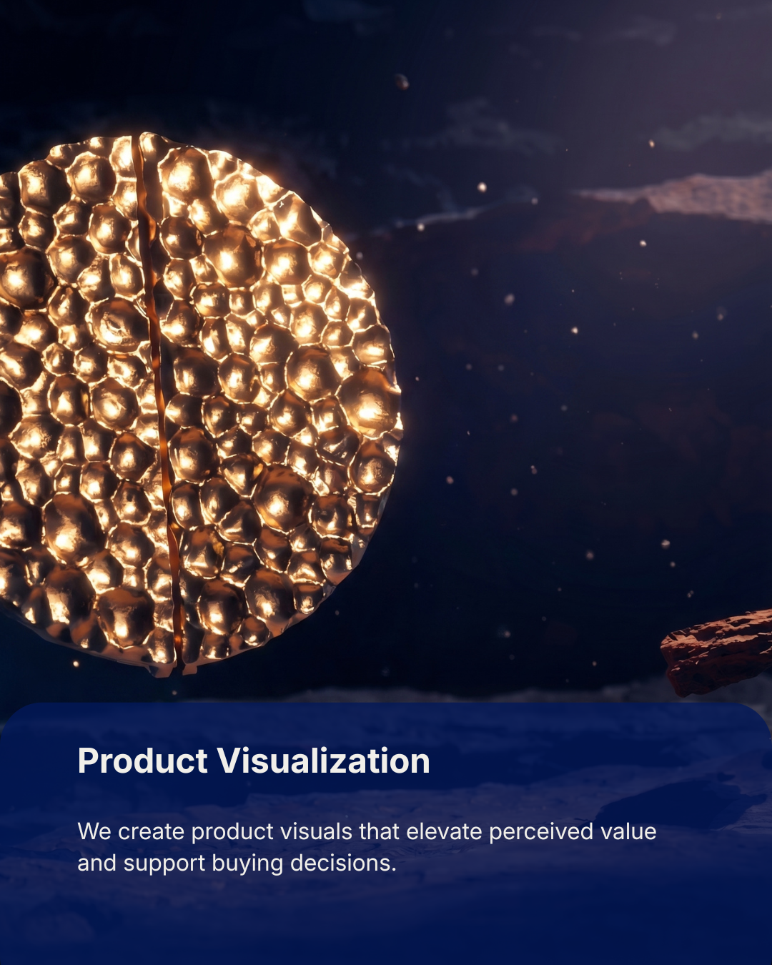 Abstract product lighting and reflective surfaces — Pixelcraft agency product visualization and rendering