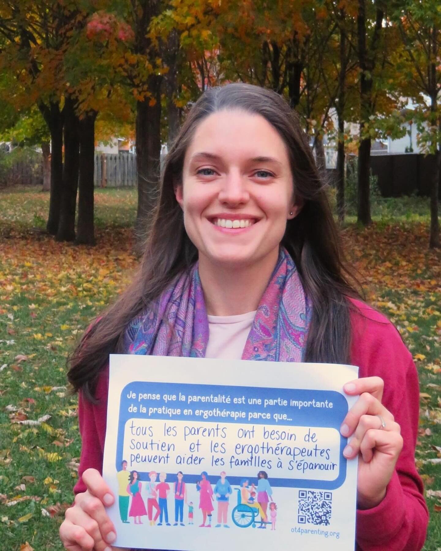 Evelina is an OT and postdoctoral research fellow at the University of Toronto Scarborough @uoft and she thinks that parenting is an important part of OT practice because... &ldquo;all parents need support and occupational therapists can help familie