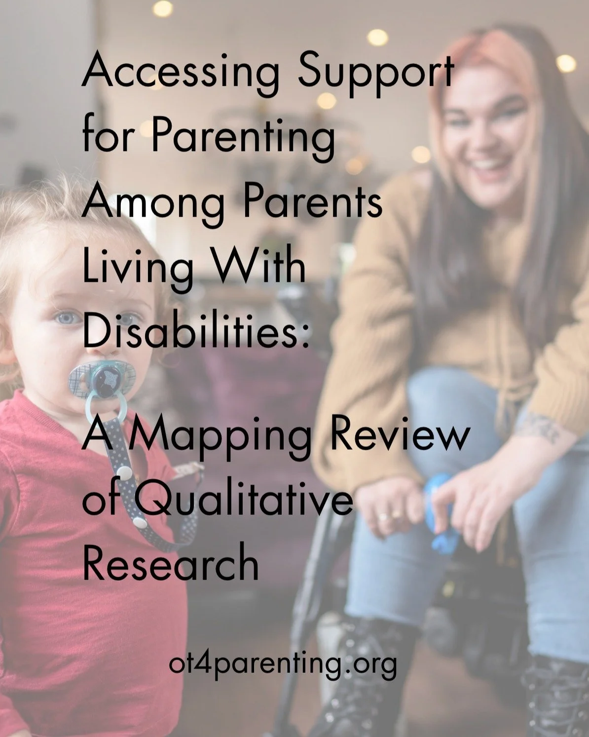 Accessing Support for Parenting Among Parents Living With Disabilities: A Mapping Review of Qualitative Research&rdquo;&mdash;is now published in Health &amp; Social Care in the Community.

🔍 What we found:
- Research on parenting with disabilities 