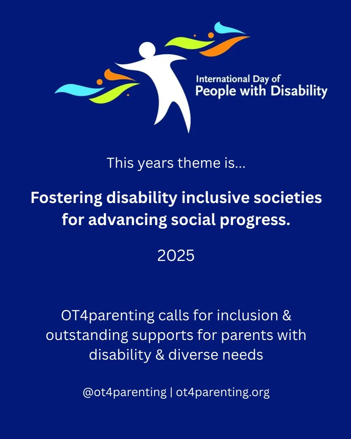 Today is &lsquo;International Day of People with Disability&rsquo; - IDPwD 

This years theme is - Fostering disability inclusive societies for advancing social progress.

This is very fitting of our aim - to advocate for and promote exceptional supp