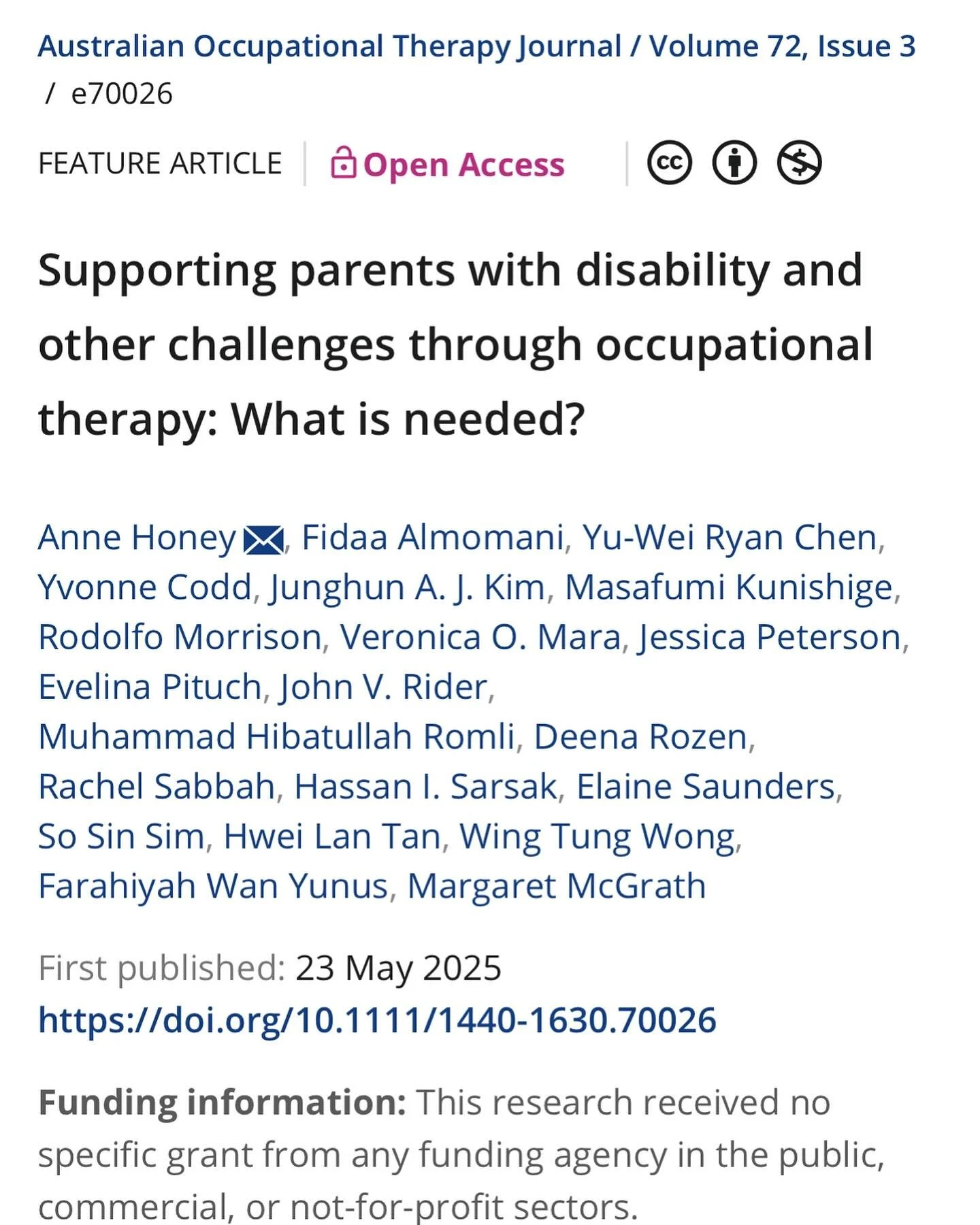 Results of our international survey are released!

Supporting parents with disability and other challenges through occupational therapy: What is needed?

Many occupational therapists work with parents but do not support them with parenting. We did a 