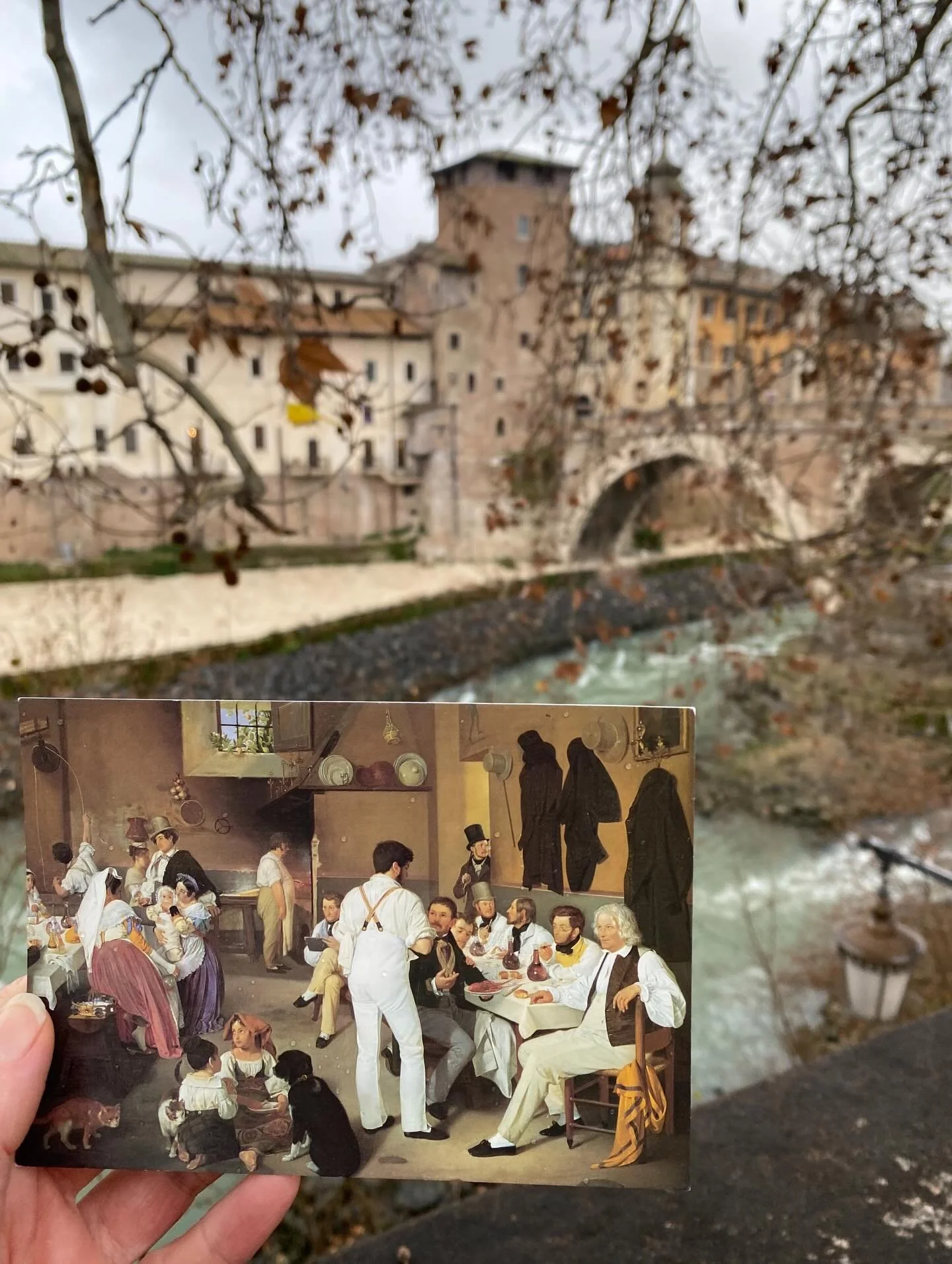 Hvem gav mig Rom - del I? Det gjorde GM, min danskl&aelig;rer i gymnasiet. Da jeg pakkede til min romerske nyt&aring;rstur, tog jeg Blunks billede af osteriet med, mest fordi jeg ville spise p&aring; restauranten. Da jeg ankom til Rom nyt&aring;rsaft