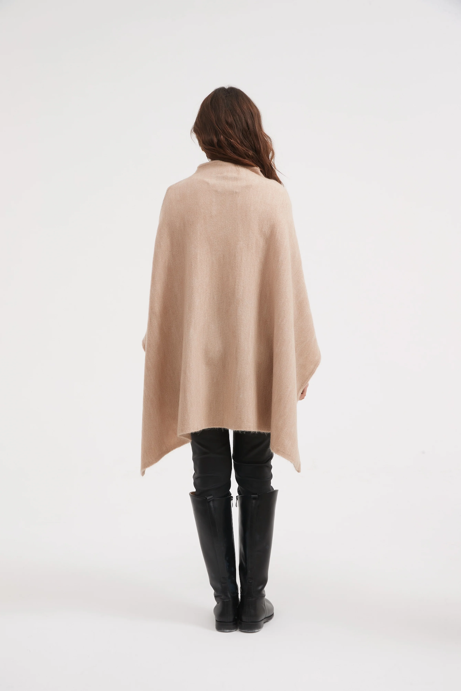 Tirelli Funnel Neck Shawl Beige — Oh So Pretty