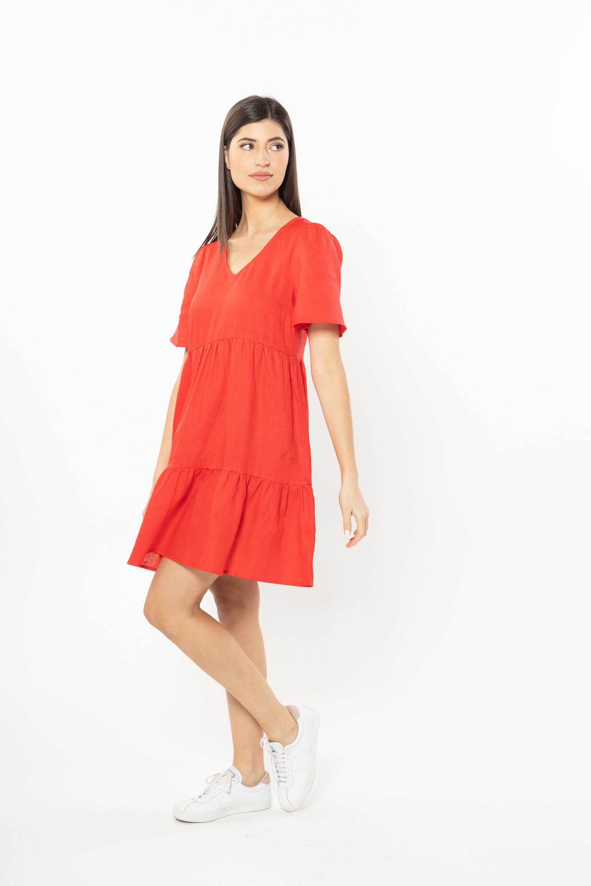 Seeking Lola - Victoria Mini Dress - Strawberry Linen — Oh So Pretty