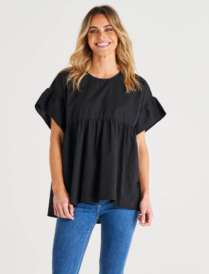 seeking lola butterfly check top