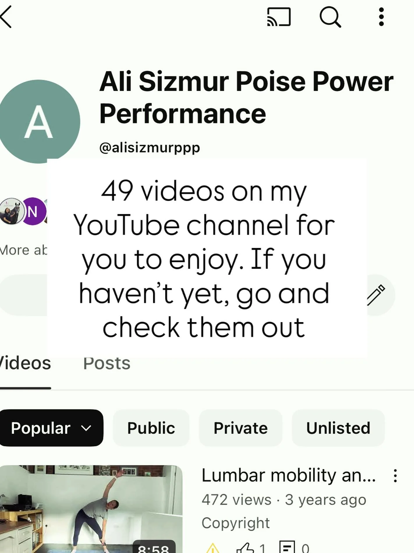 Unsure where to start with stretching, mobilisation and Pilates?! I have almost 50 videos on my YouTube channel for you to try. Accessed also via my website if you want to search for certain muscle group specific exercises 🙌❤️ #pilates #movement #st