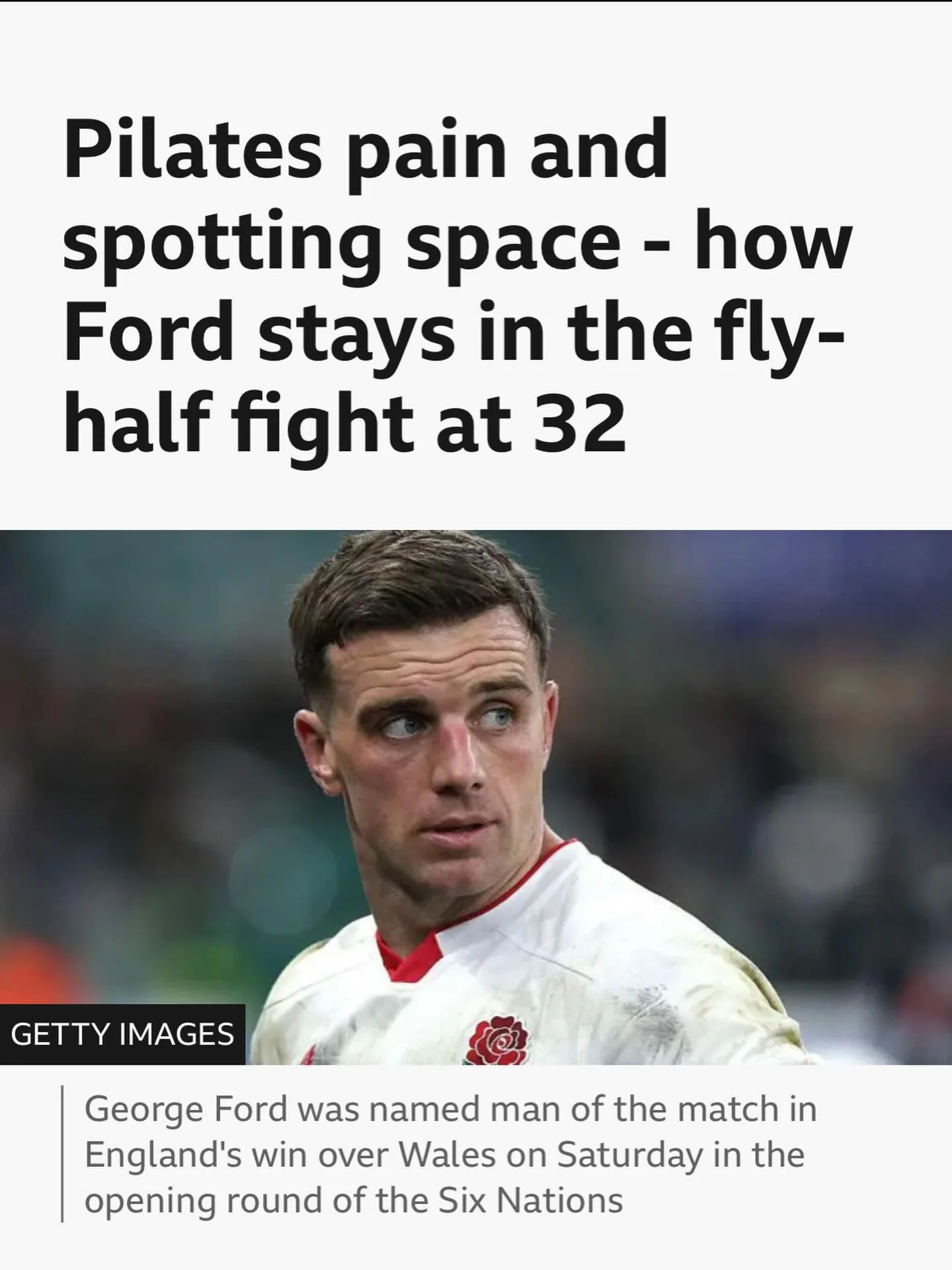 Yes George Ford ❤️🙌 we already knew it. But glad you have seen the light as well. More and more men are joining in the Pilates joy up at West Nymph, and all seeing the benefits 💪🙌 #pilates #meninsport #meninpilates