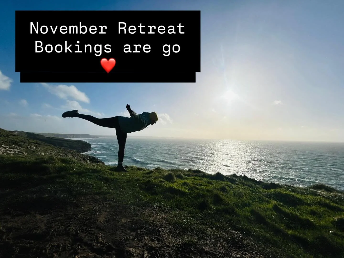 Pilates Retreat by The Sea 🌊🤩❤️ 20th-22nd November 2026
Twin/Double room &pound;455 per person.  Catered for by the fabulous @harriebootoagoose  Luxury accommodation just above Watergate Bay @cornish_stays  Pop me a DM for further information and f
