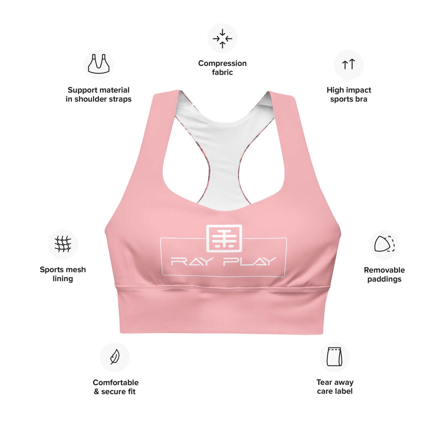 Zone Pro Pink Sports Bra Size 3x  Pink sports bra, Sports bra sizing,  Sports bra