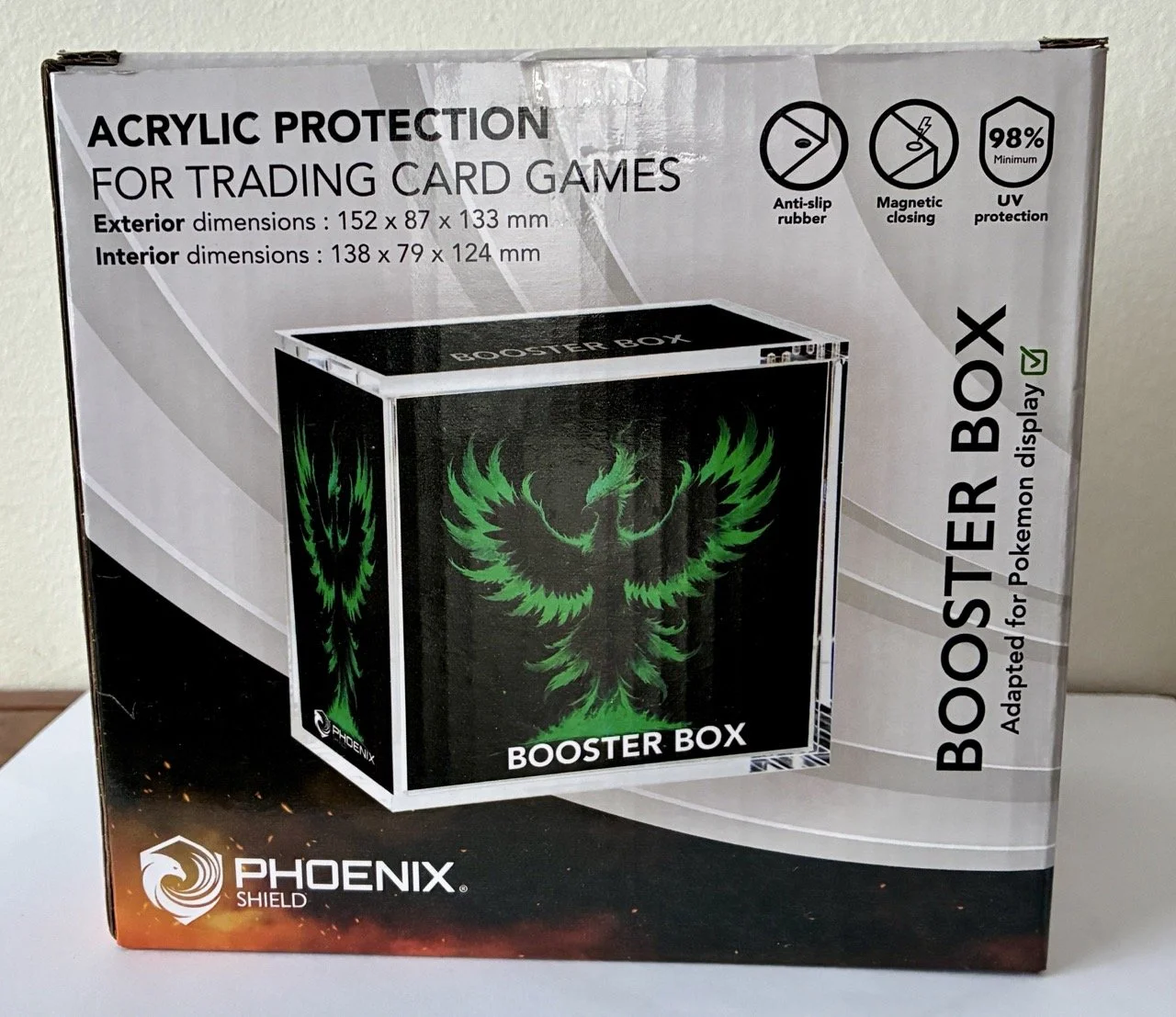 Phoenix Shield - Acrylic Protection for TCG Booster Box.jpeg