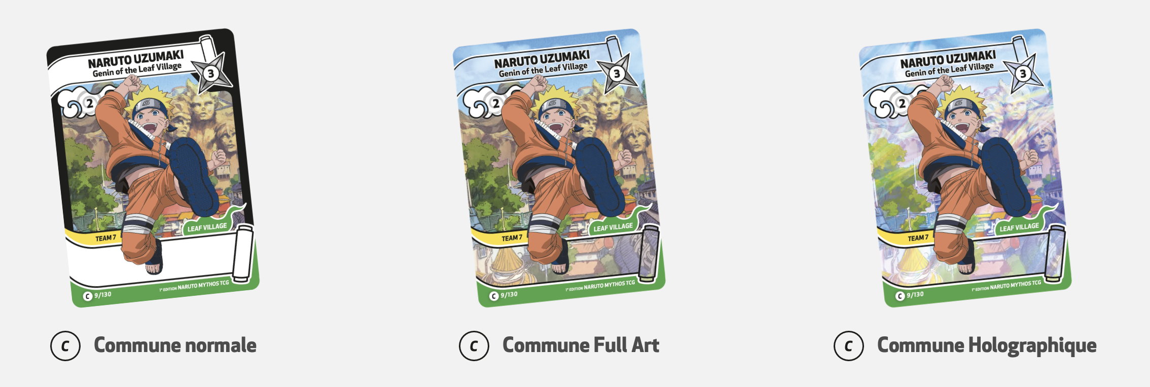 Cartes Communes Naruto Mythos TCG