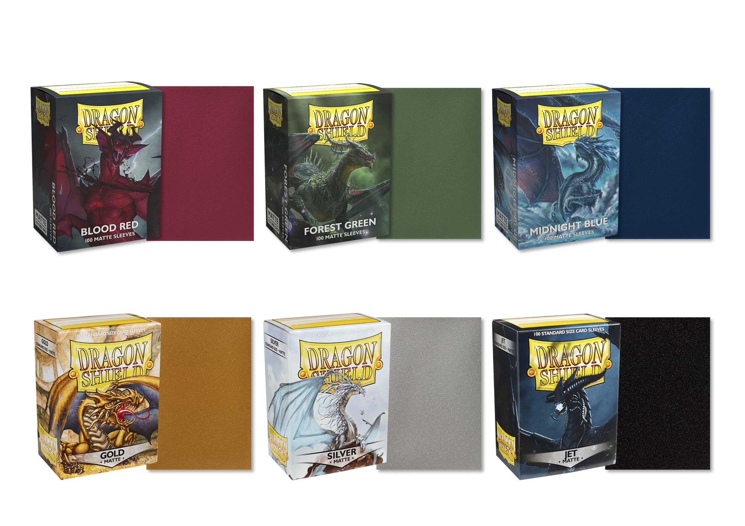 Dragon Shield Matte Sleeves Standard Size chez JAW COLLECTIBLES
