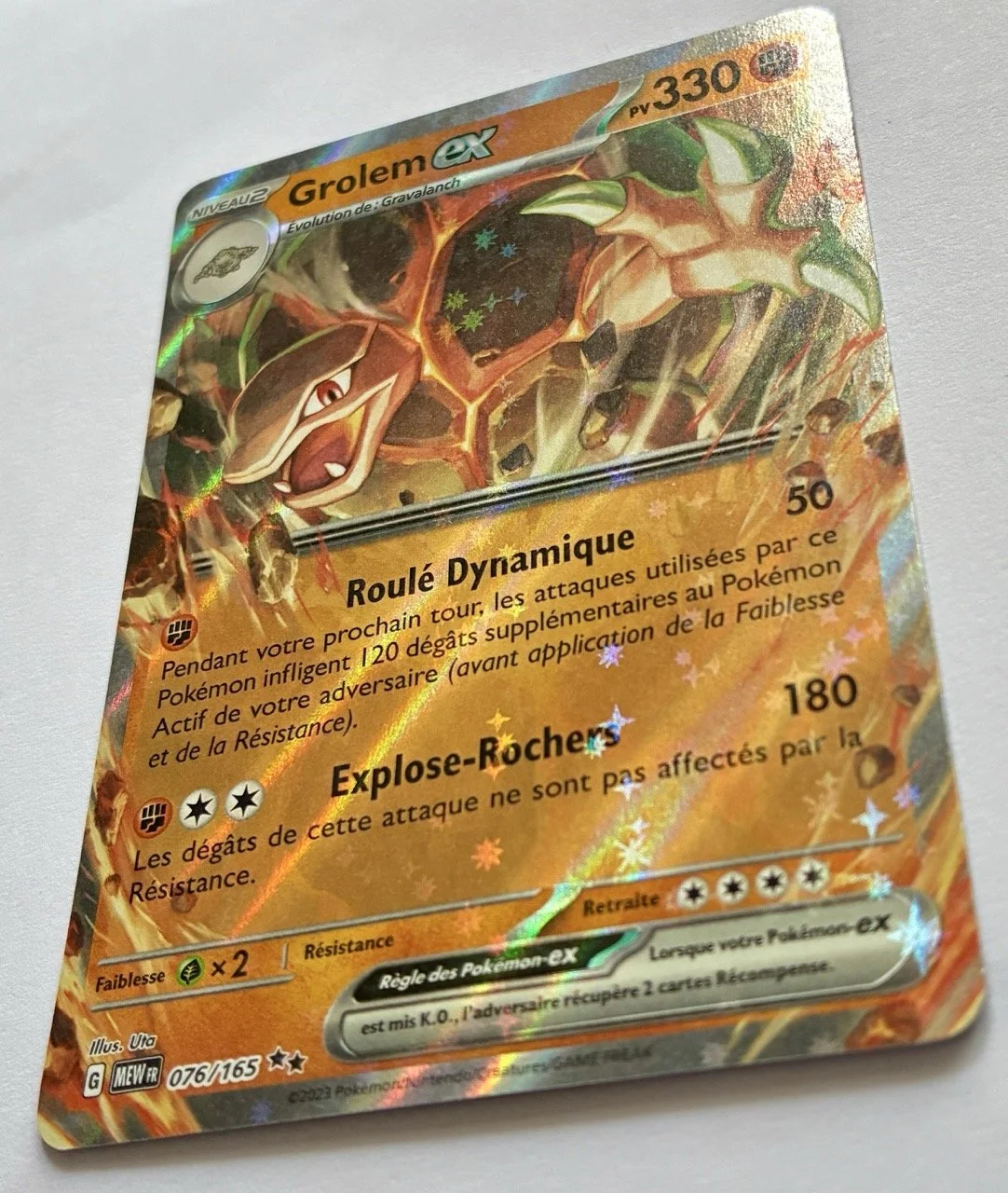 Pokemon 151 - 076:165 Grolem EX Light 2.jpeg