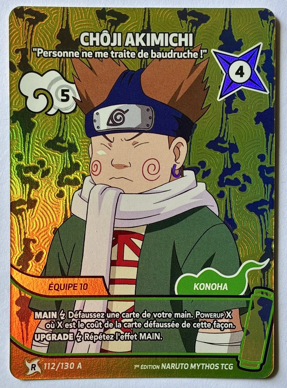 Carte Naruto Mythos 112A/130 R - Choji Akimichi