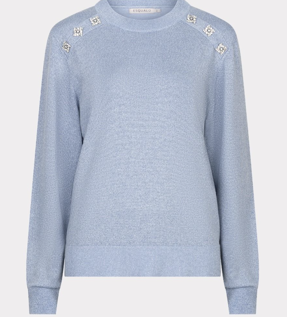 CARRIE BLUE LONG SLEEVE TOP