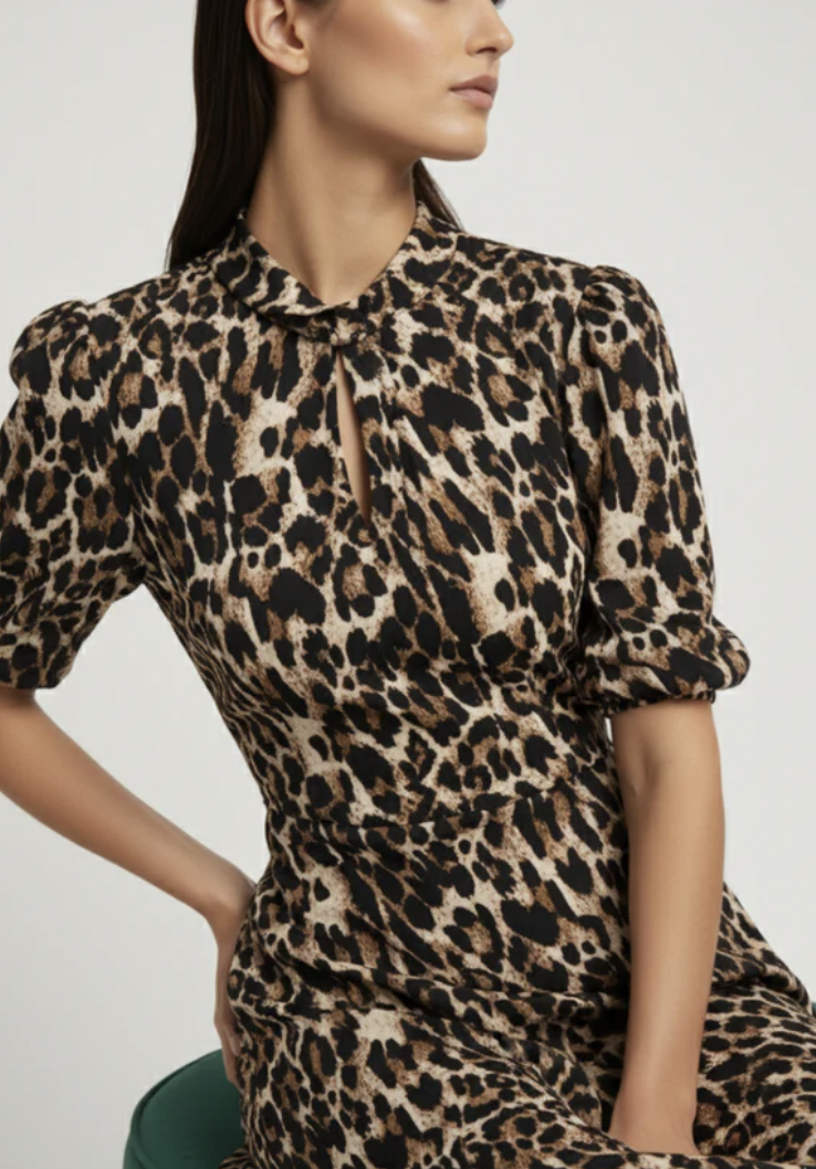 KYLIE LEOPARD PRINT DRESS