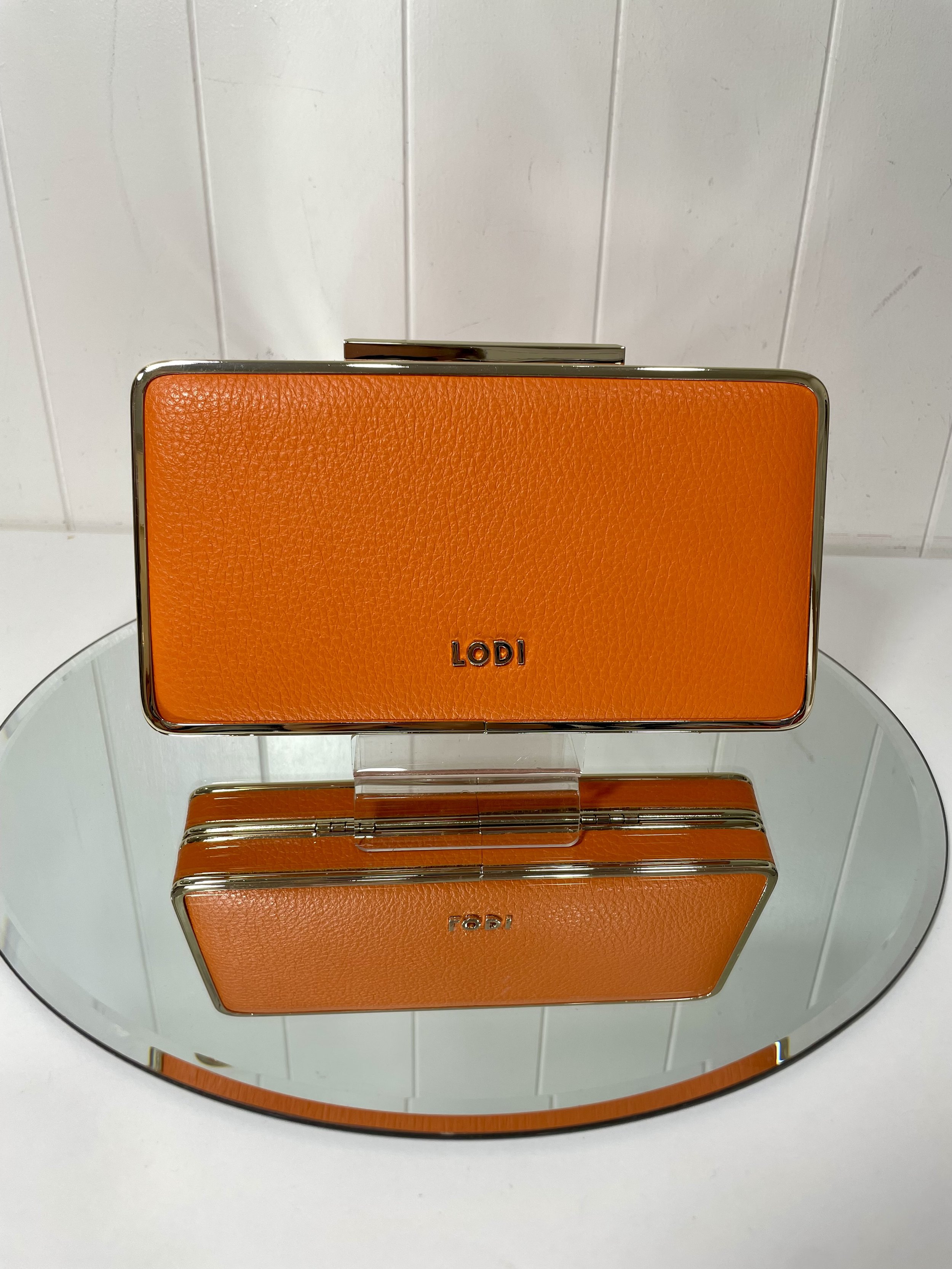 LODI LILA ORANGE BOX CLUTCH