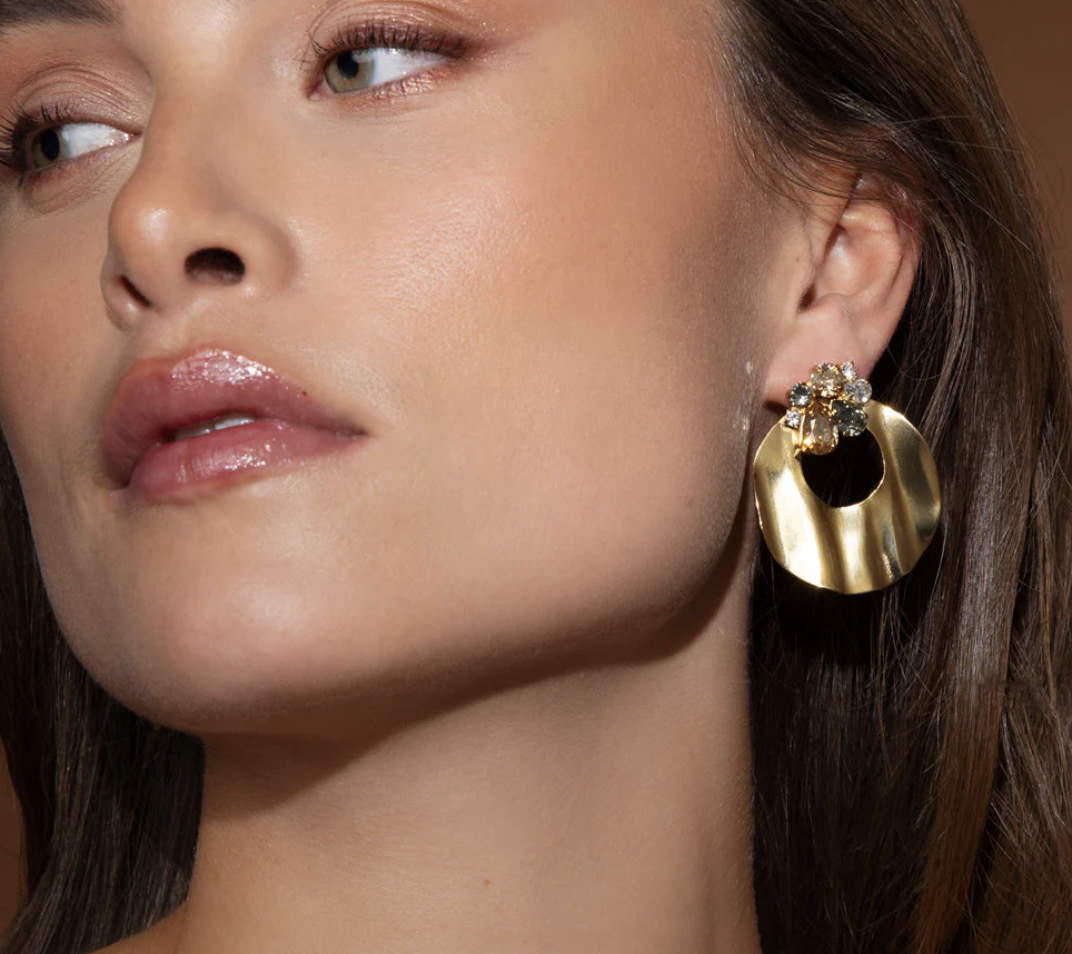 CS Cay Earrings - Black Golden Combo