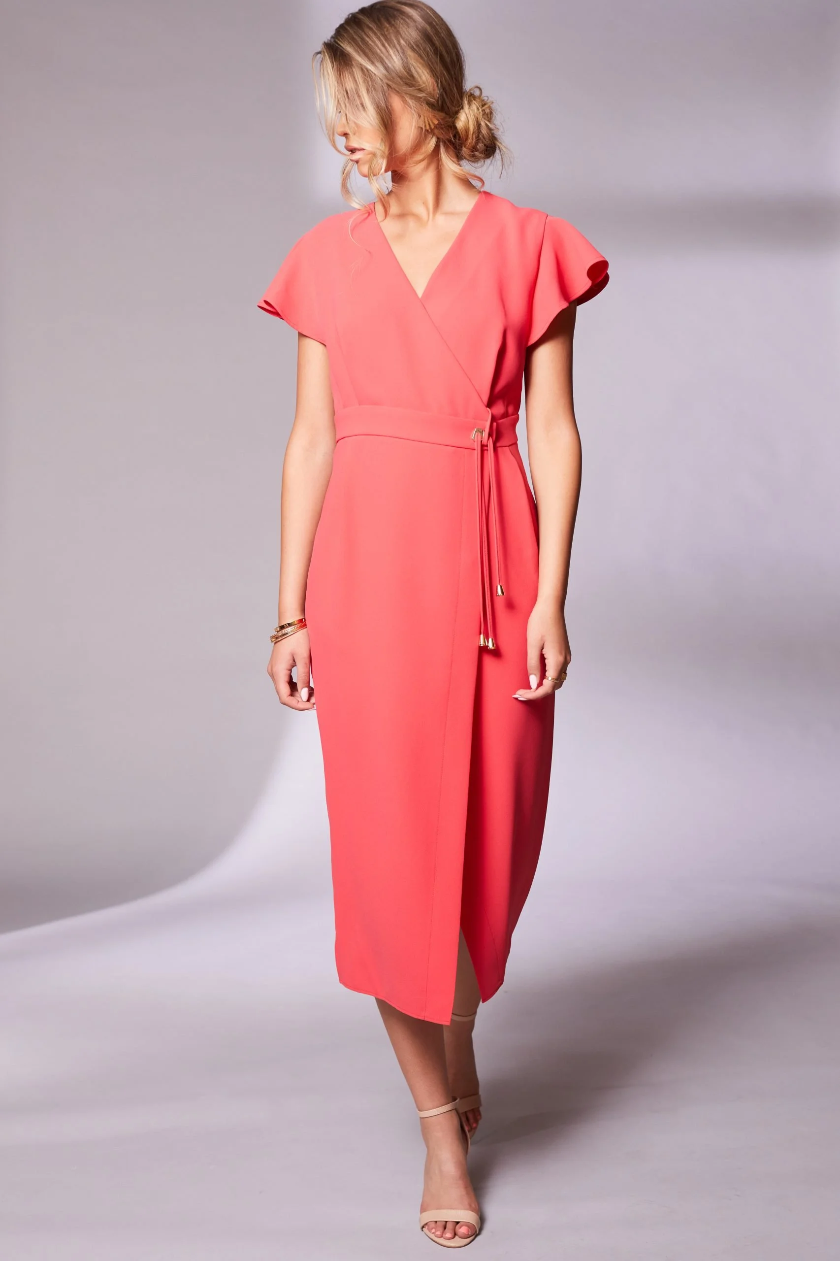 KATE COOPER ANNA TWO TONE JERSEY DRESS (BLUE) — Fusion Fashion Moycullen