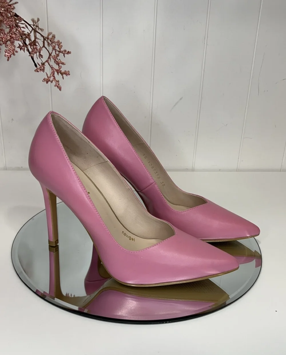 Baby pink court heels discount