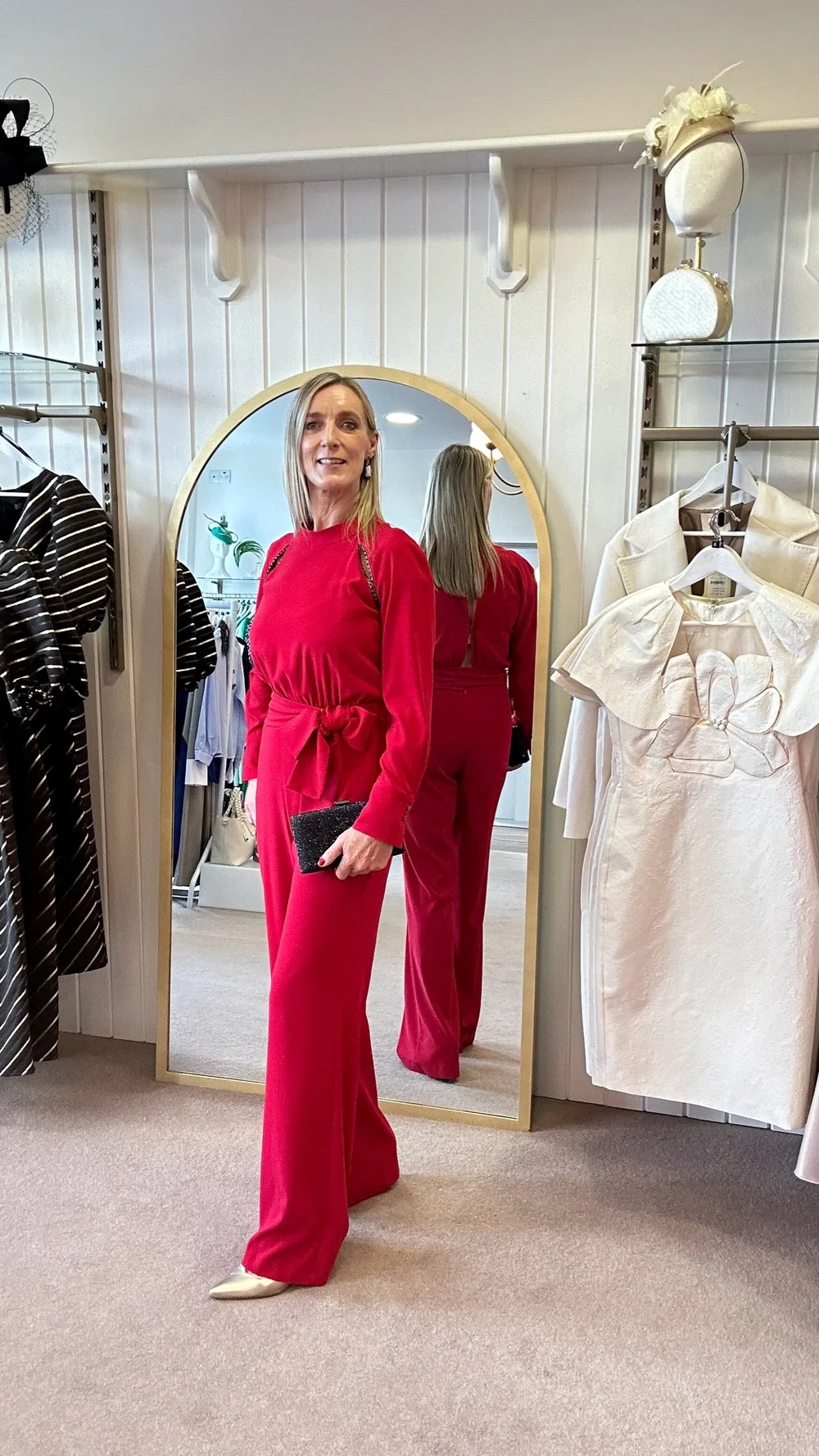 VALARIE RED JUMPSUIT — Fusion Fashion Moycullen