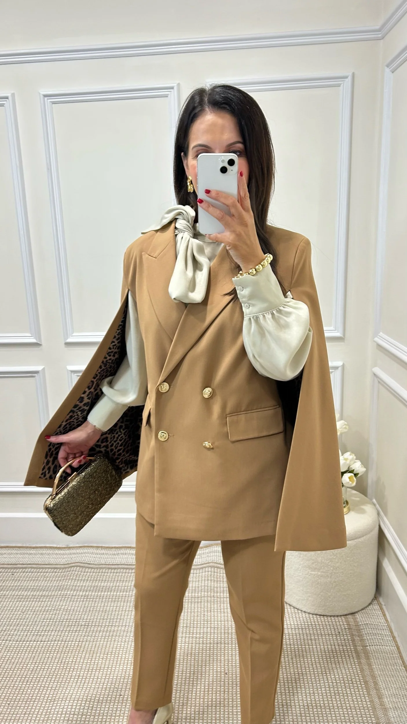 SALMA CAMEL CAPE  SUIT