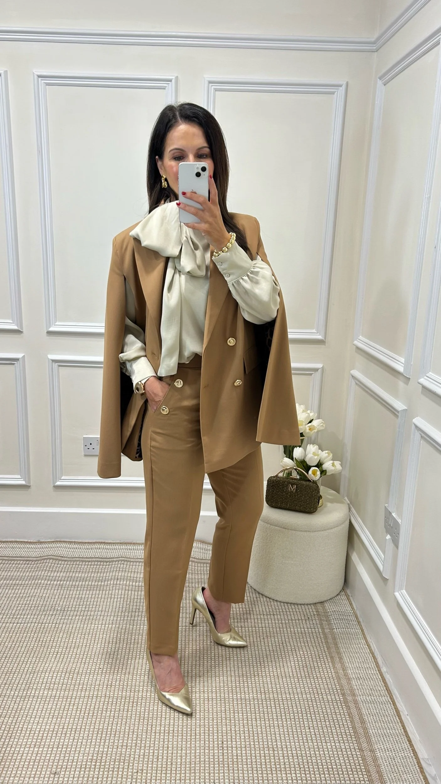 SALMA CAMEL CAPE  SUIT
