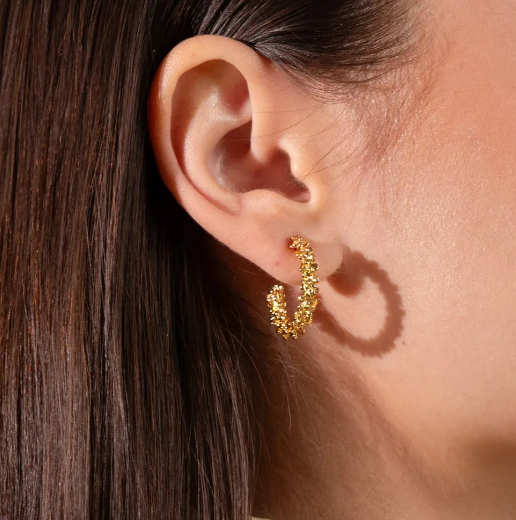 GEMMA HOOPS GOLD EARRINGS