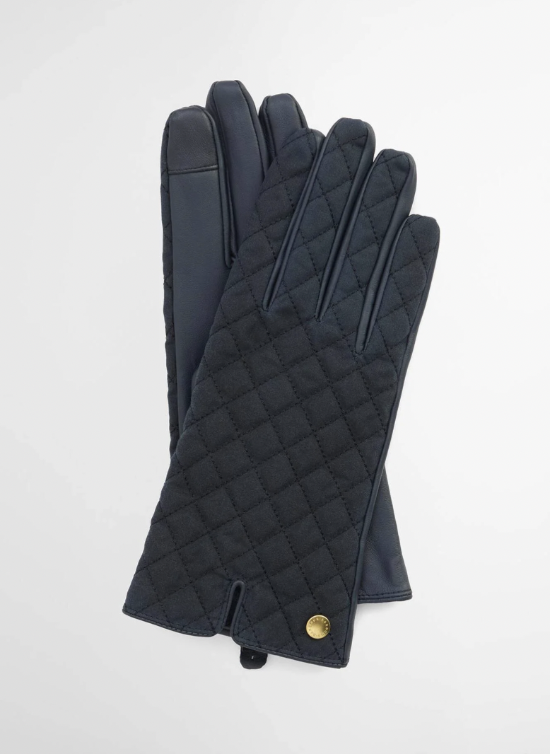 BARBOUR SCARLET NAVY GLOVES
