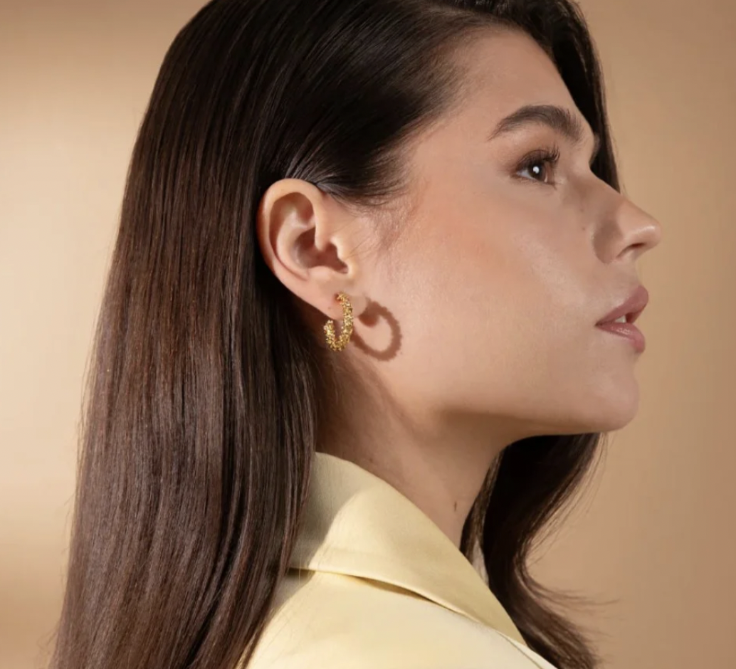 C SVEDBOM GEMMA HOOPS GOLD EARRINGS
