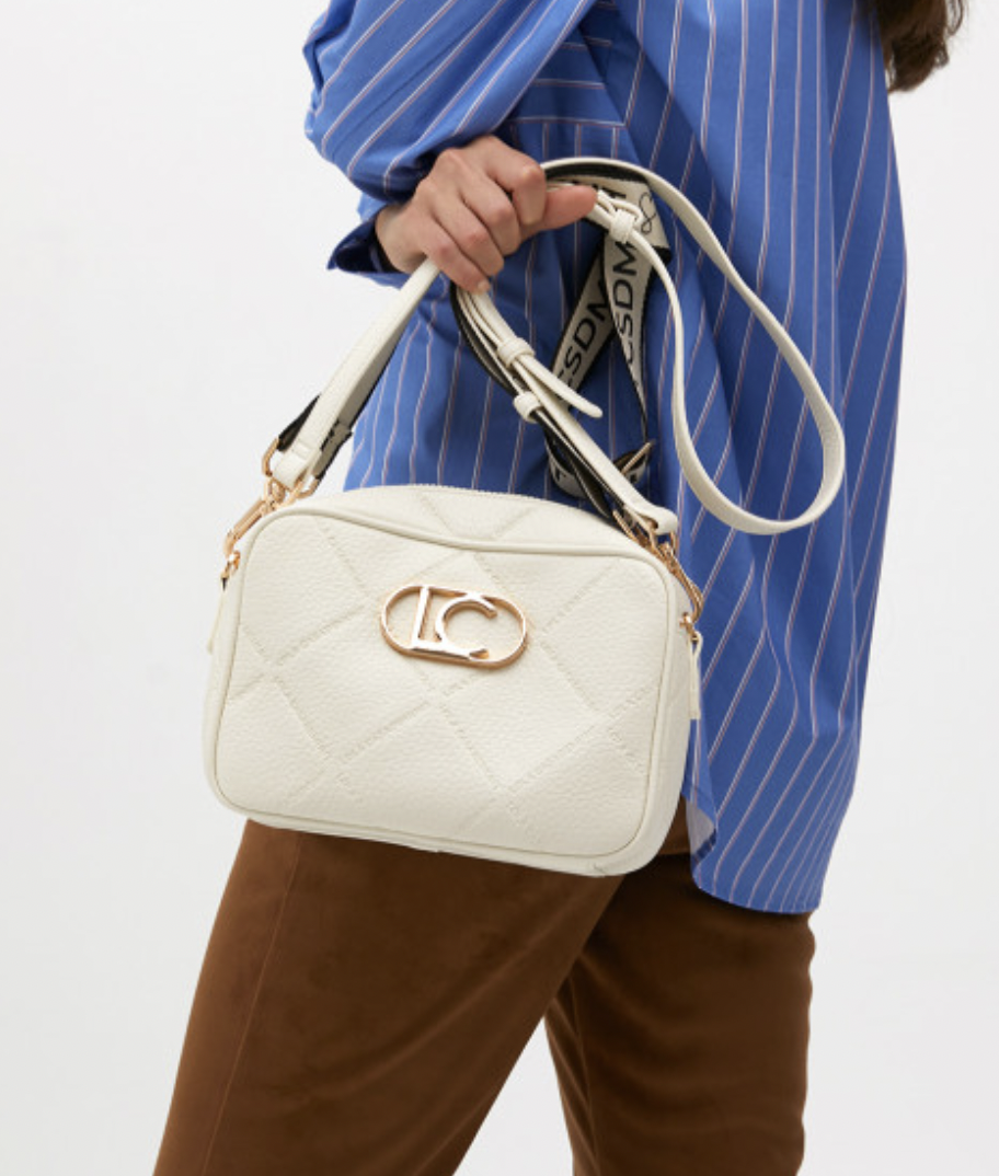 RAINA WHITE MEDIUM CROSSBODY BAG