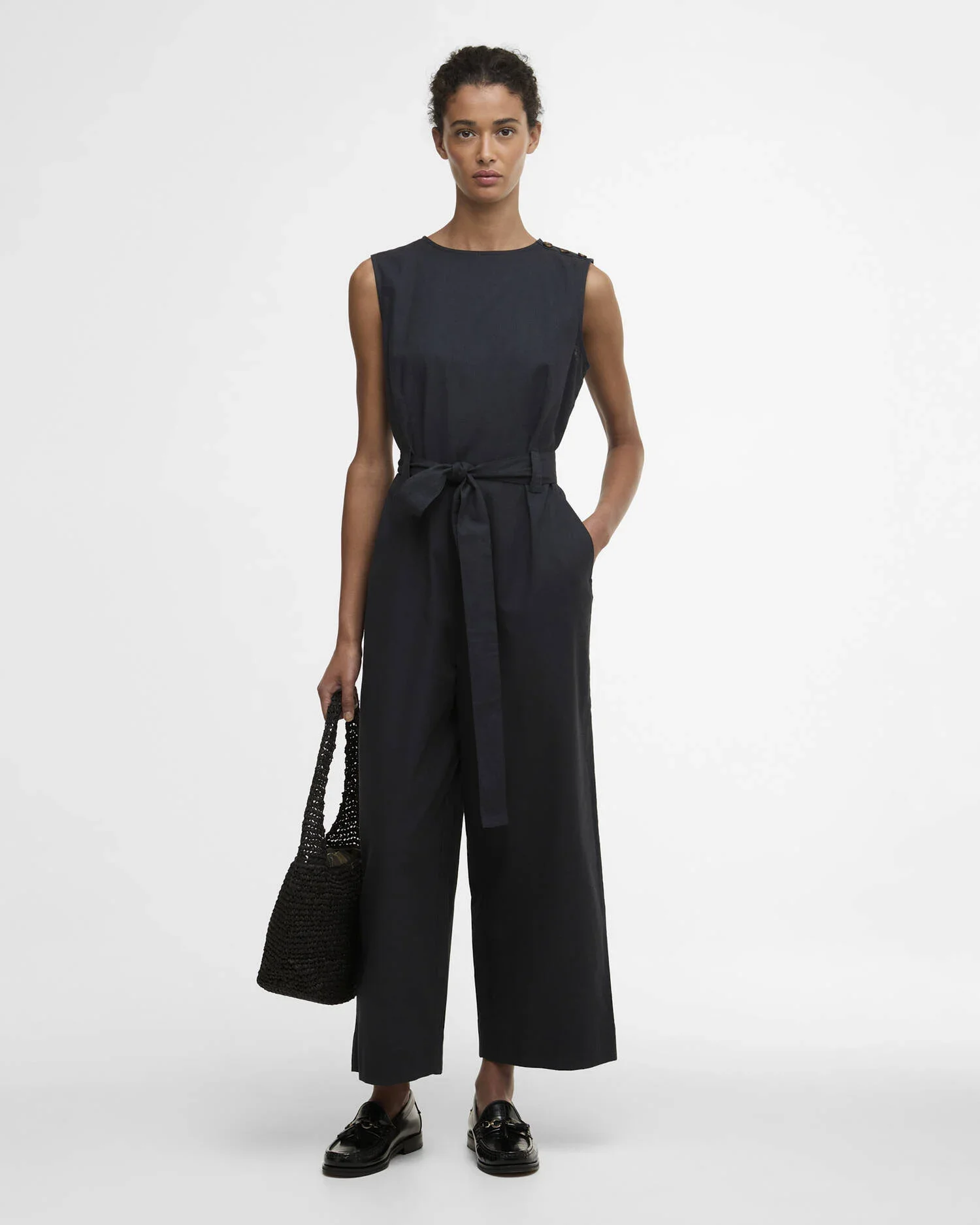 BARBOUR GABBY NAVY JUMPSUIT